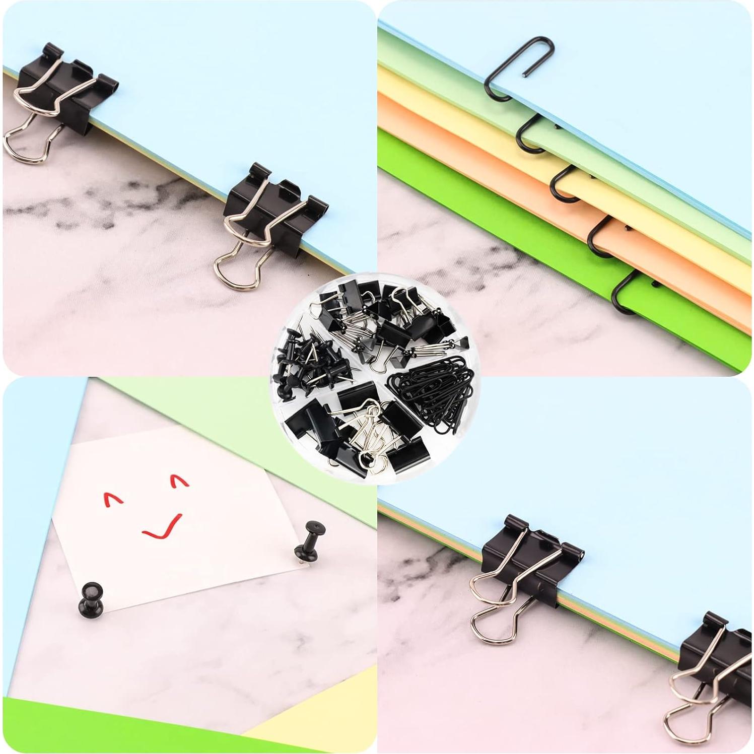 Organizador de Escritorio BCCICE Negro con 7 Compartimentos y 72 Accesorios