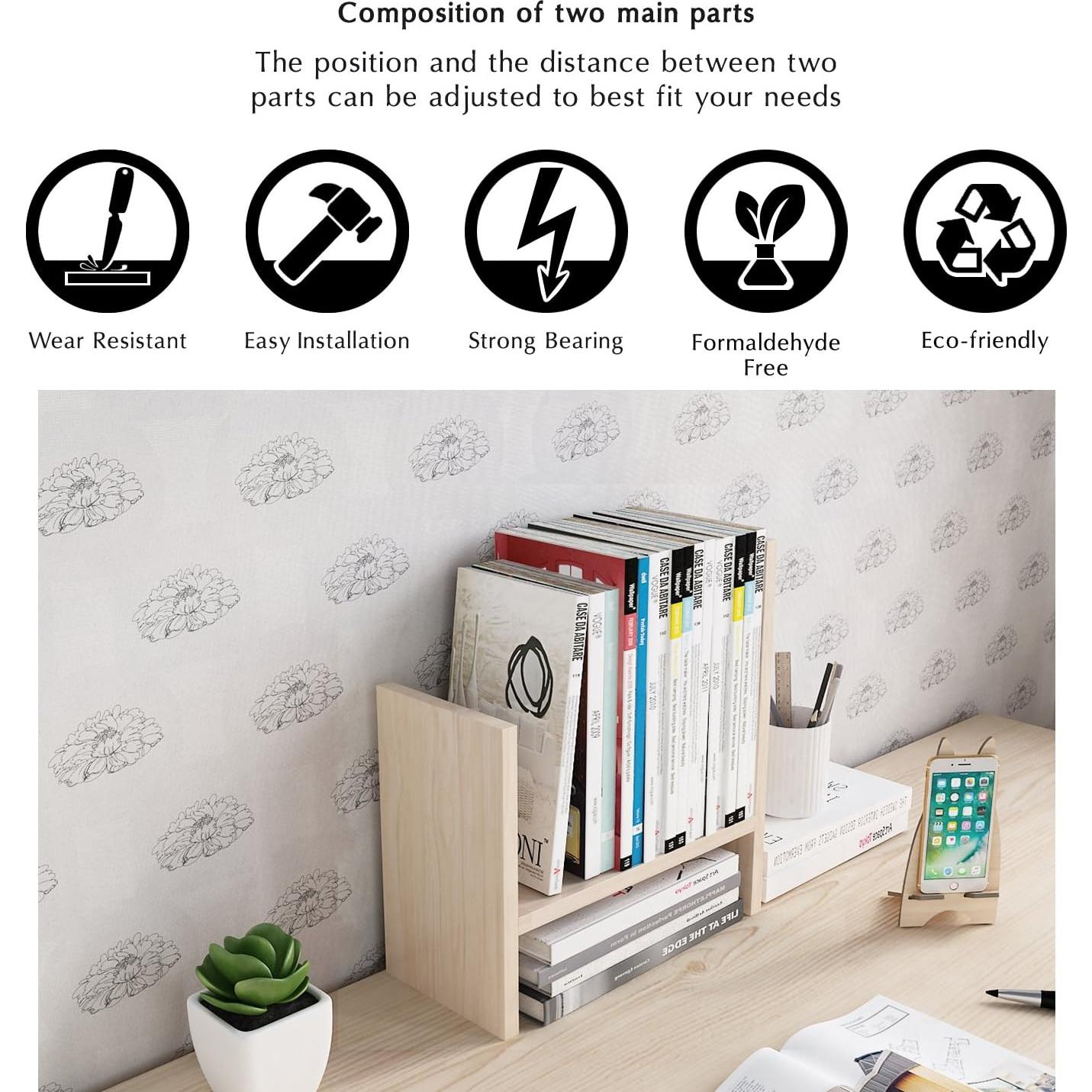 Organizador de Escritorio Jerry & Maggie Ajustable Madera Natural