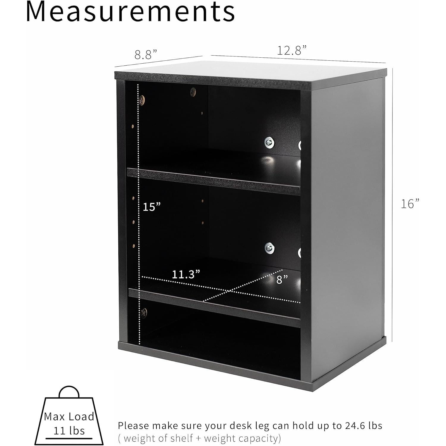 Estante Bajo Escritorio VIVO DESK-SHELF3CL Negro 3 Niveles