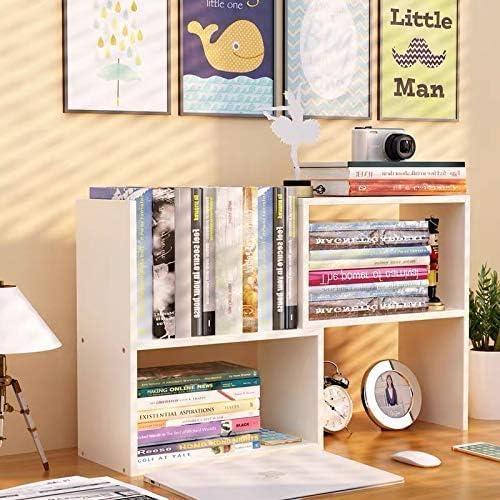 Estante de Libros Ajustable MMdipon Blanco 5 Estantes Madera
