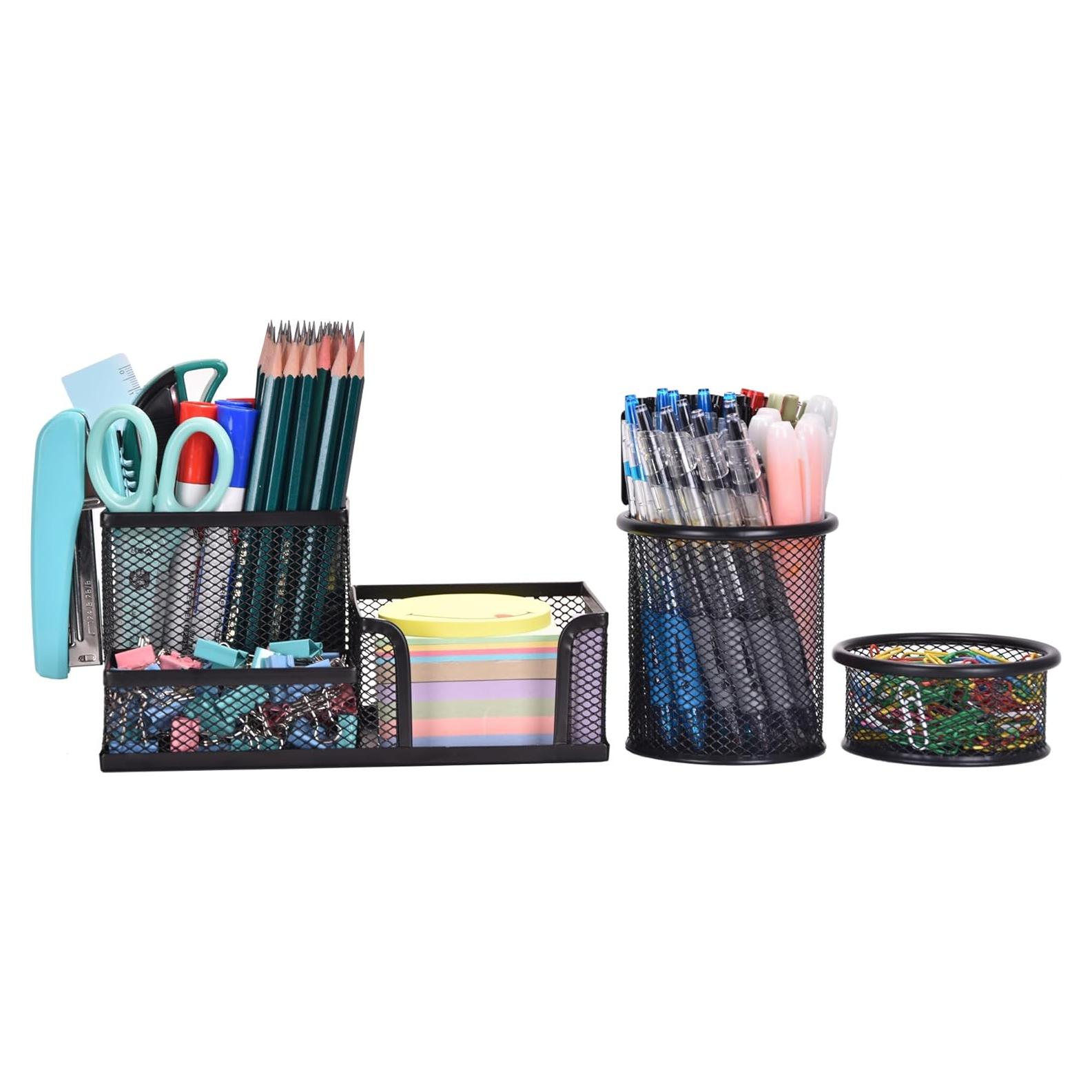 Organizador de Escritorio Freewindo 3 Piezas Metal Negro