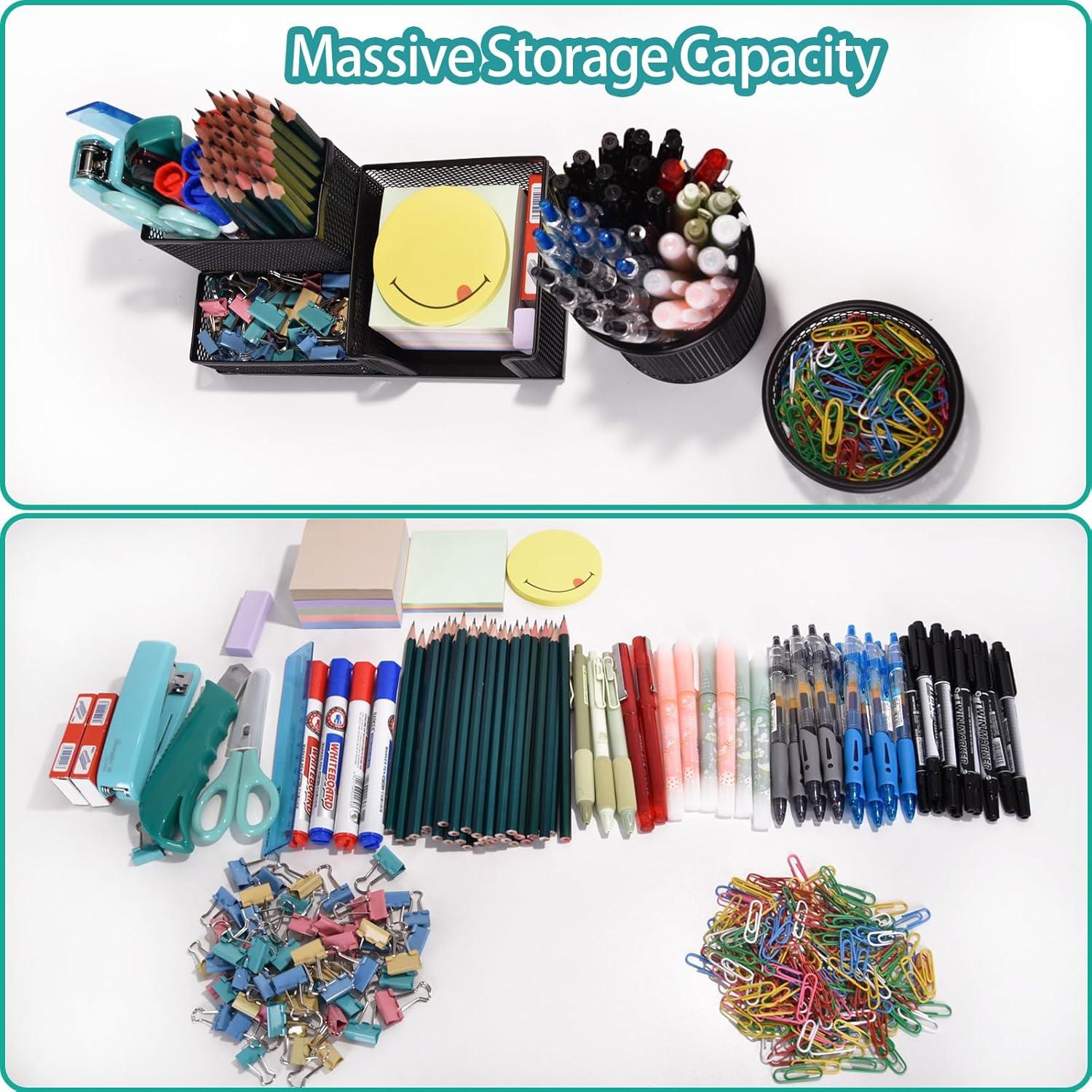 Organizador de Escritorio Freewindo 3 Piezas Metal Negro