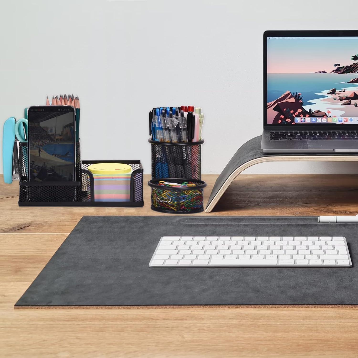 Organizador de Escritorio Freewindo 3 Piezas Metal Negro