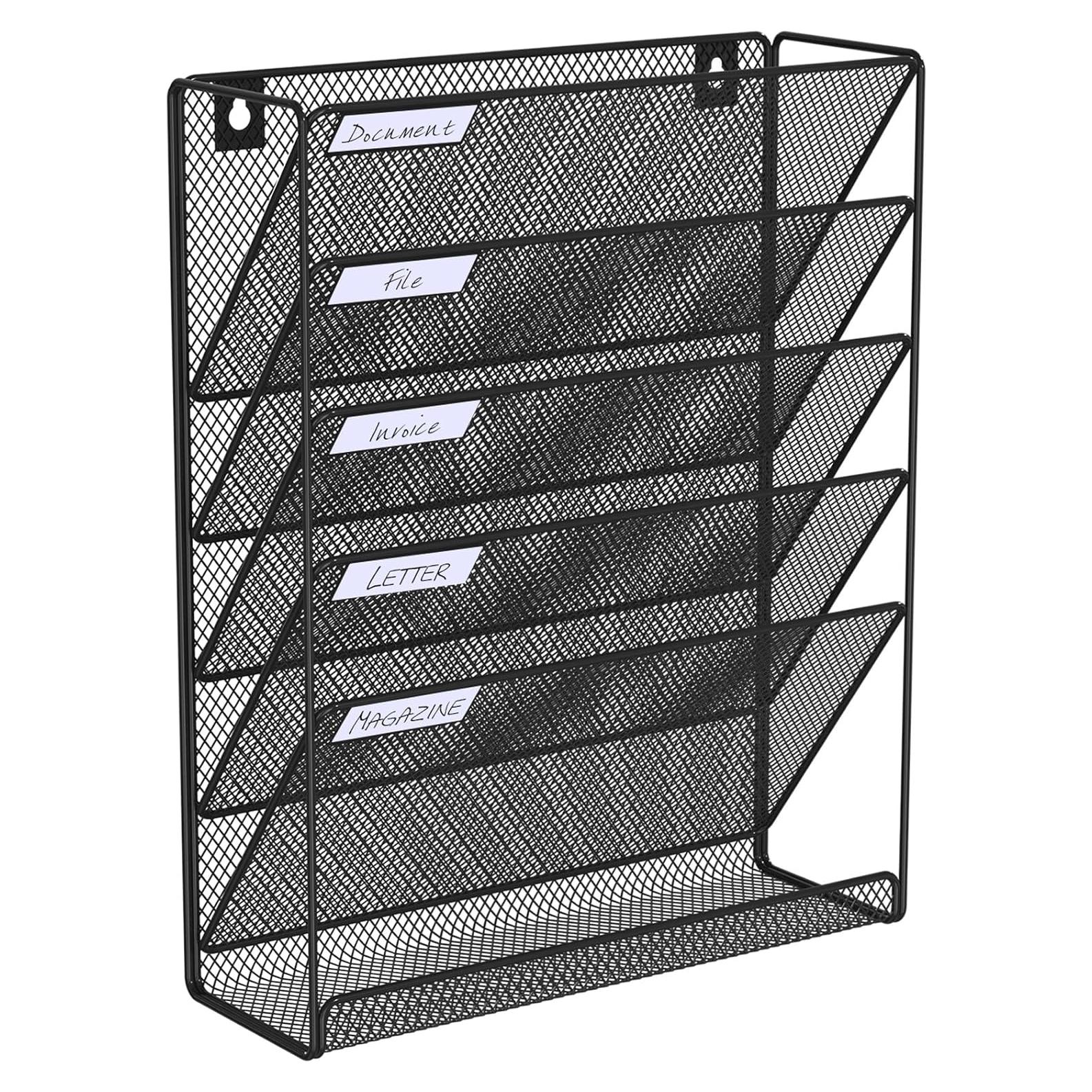 Organizador de Archivos Colgante BOHDK 6 Niveles Pared Negro