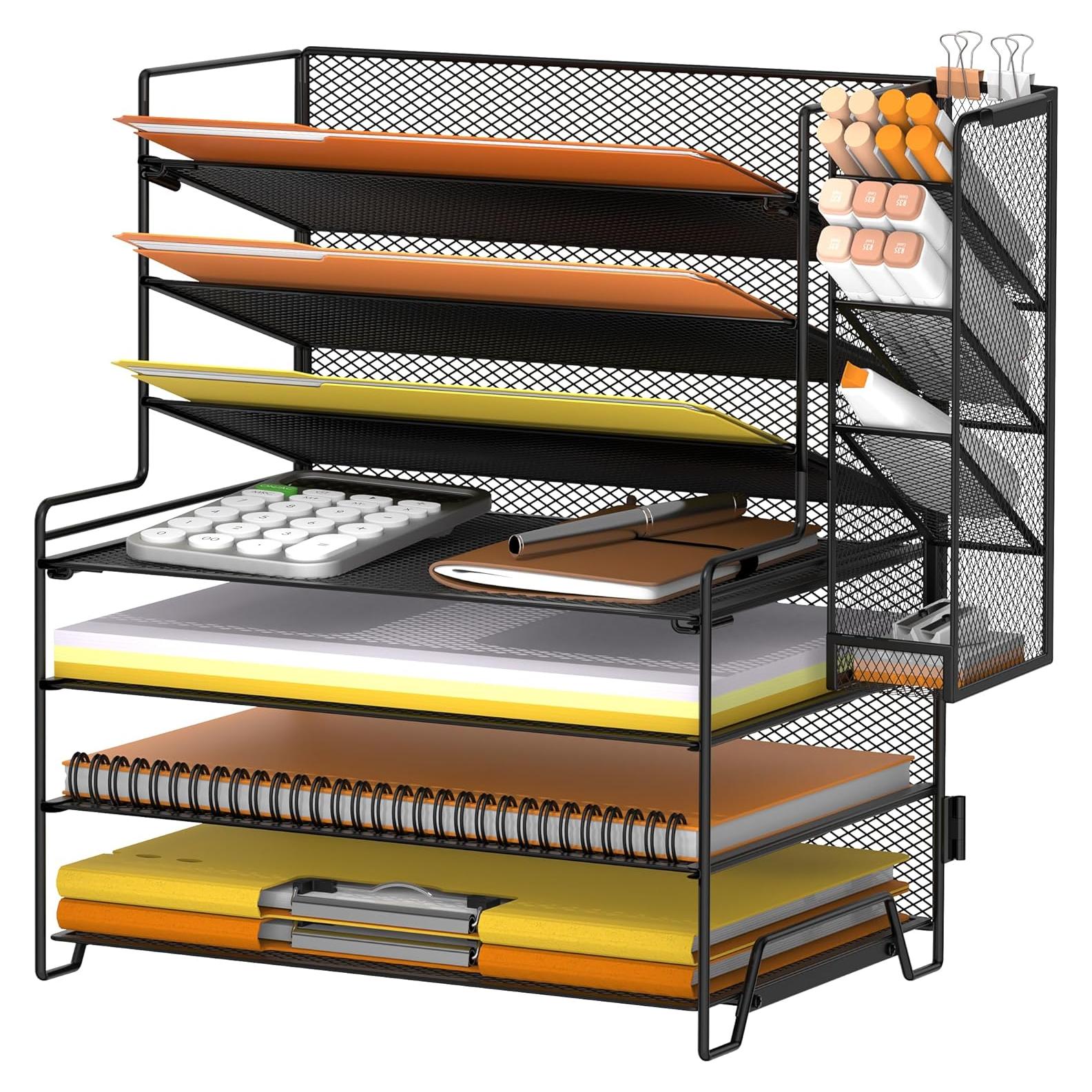 Organizador de Escritorio SUPEASY 7 Niveles Negro Metal