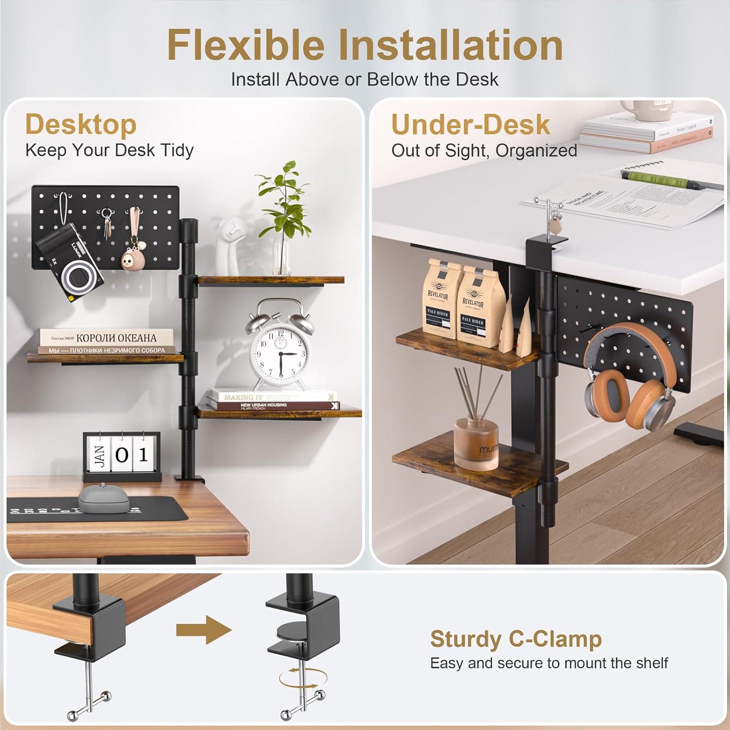 Estante de Escritorio PawsWhirl 3 Niveles Ajustable 15 kg