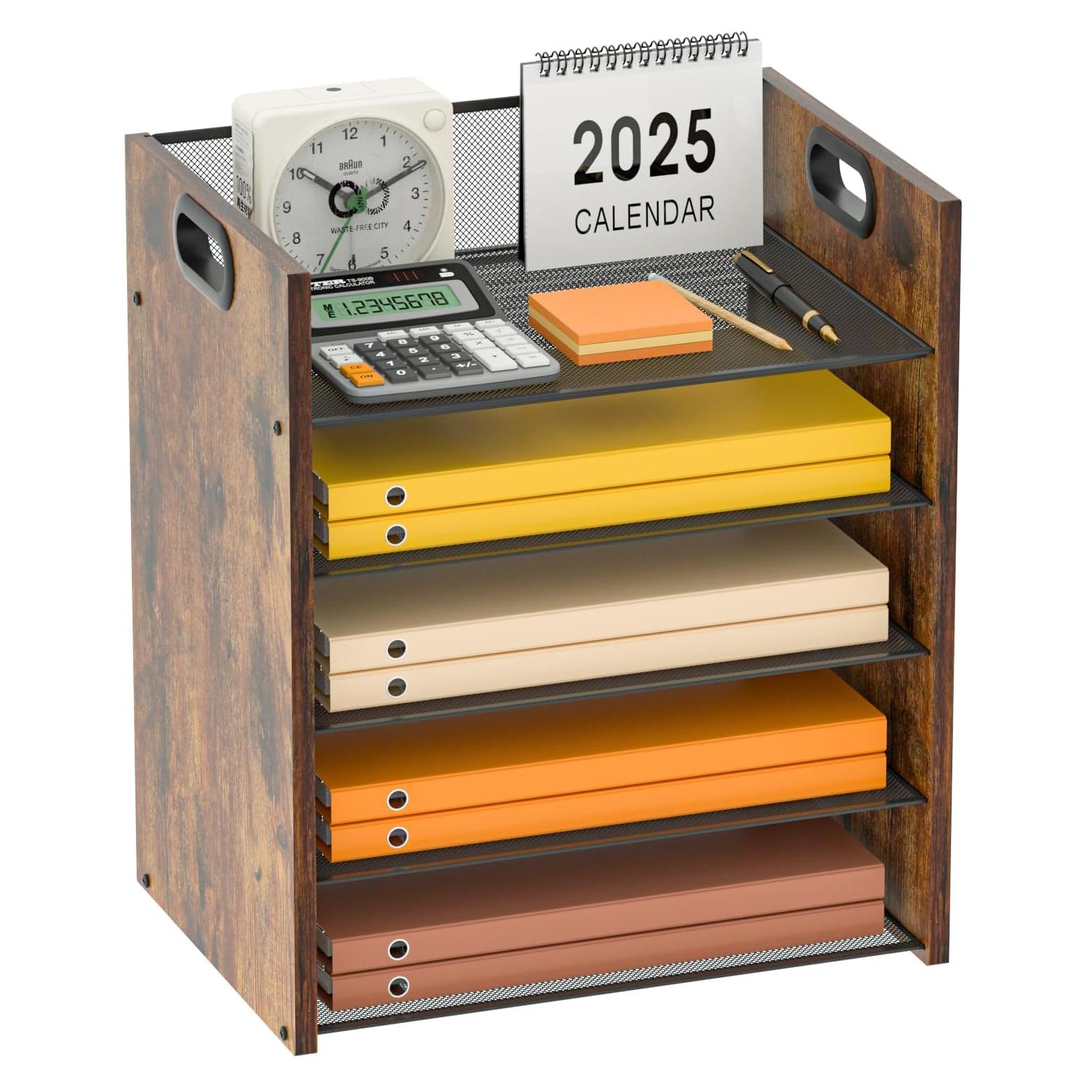 Organizador de Escritorio LMZAPET de 5 Niveles en MDF y Metal