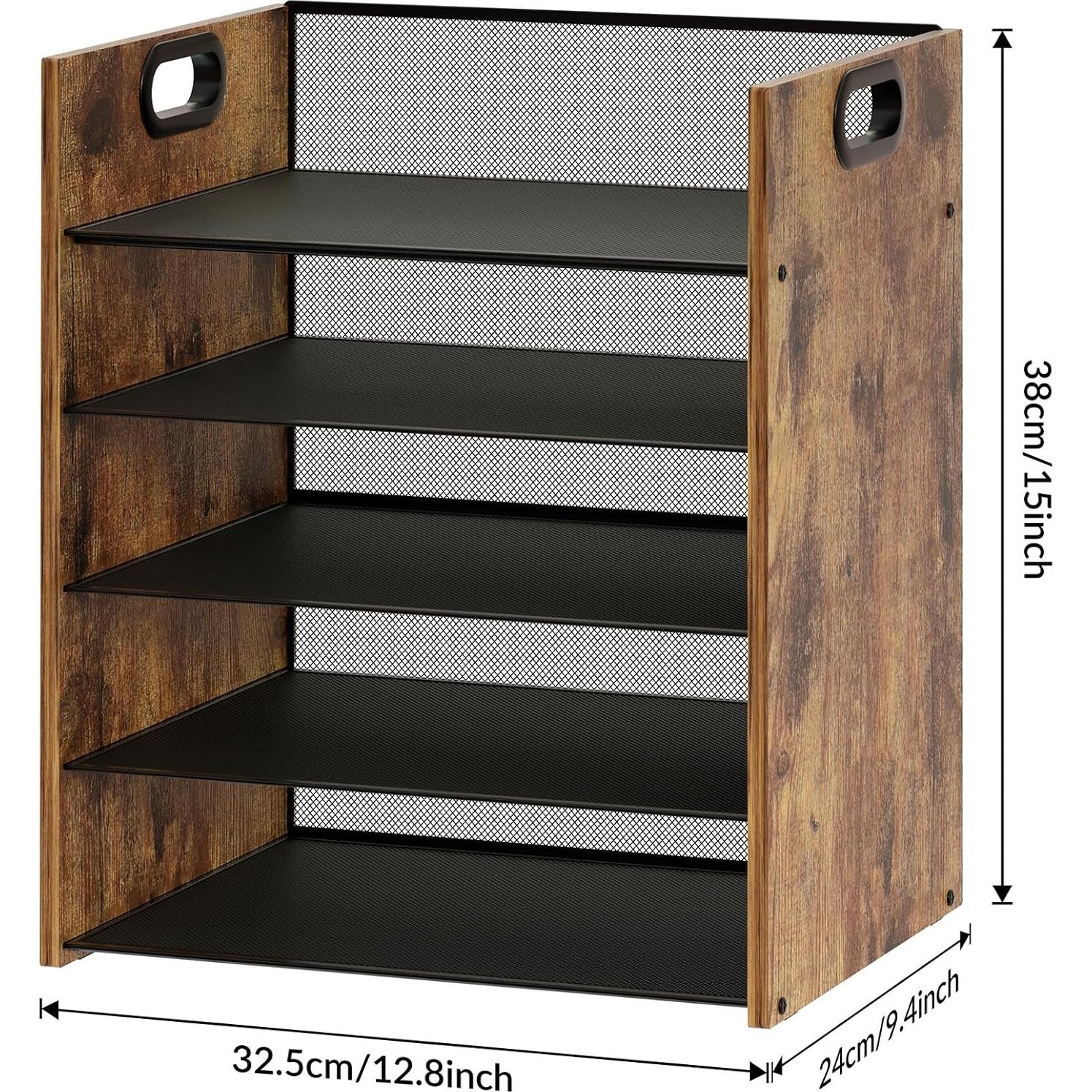 Organizador de Escritorio LMZAPET de 5 Niveles en MDF y Metal