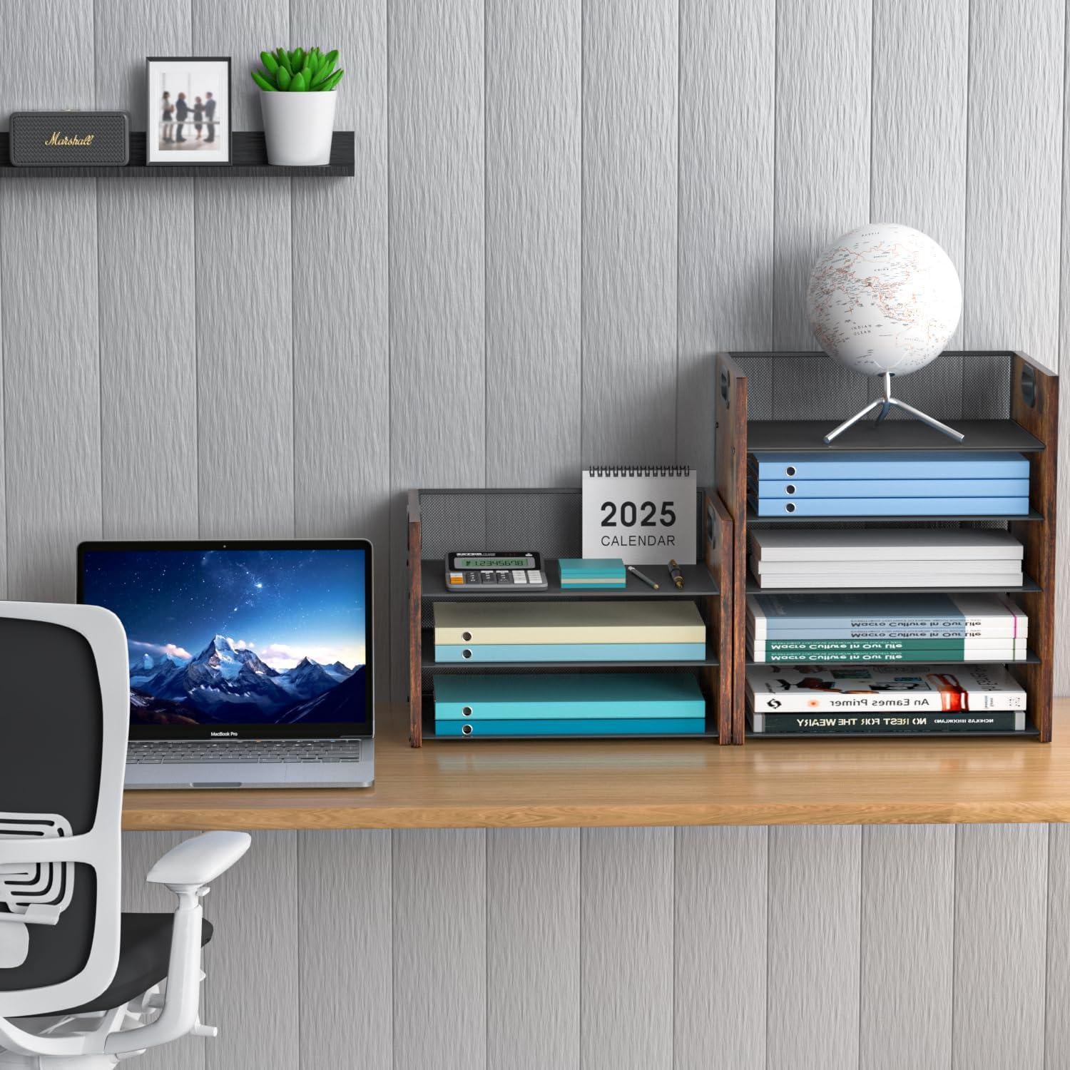 Organizador de Escritorio LMZAPET de 5 Niveles en MDF y Metal