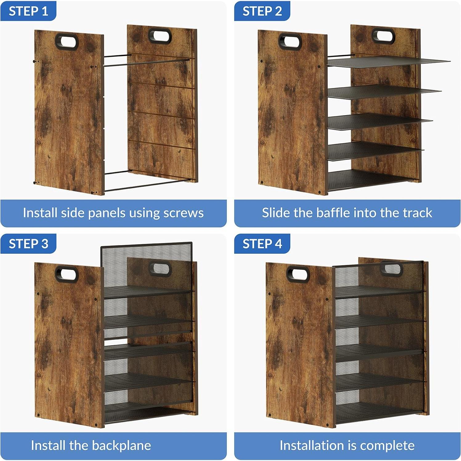 Organizador de Escritorio LMZAPET de 5 Niveles en MDF y Metal