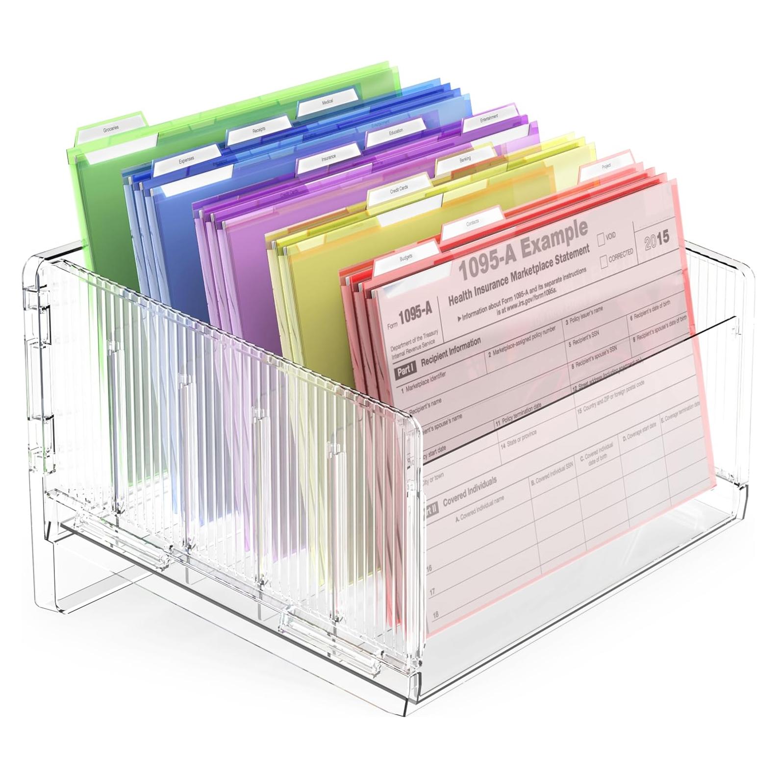 Organizador de Archivos Cuukie Acrílico 5 Secciones 1.89 kg