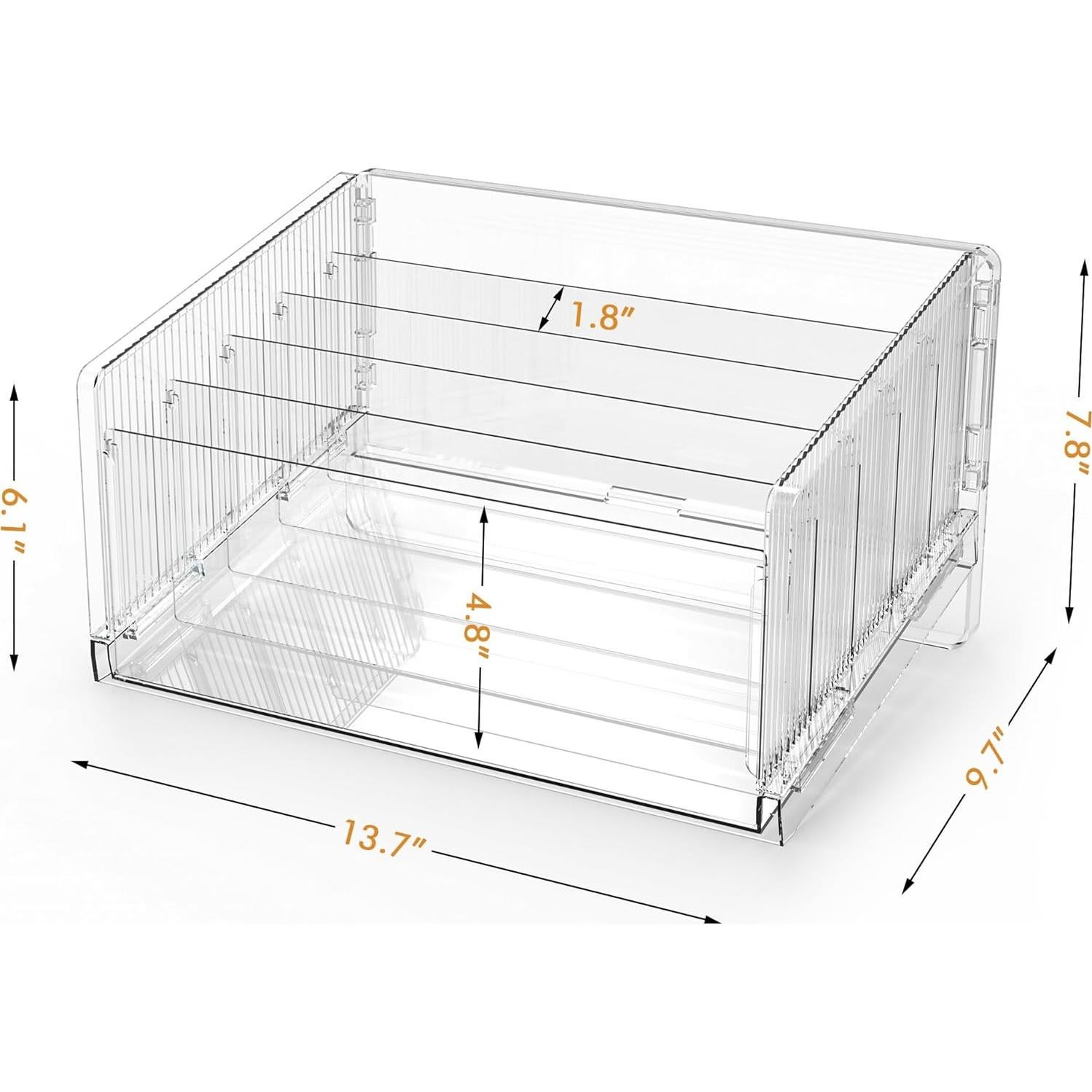 Organizador de Archivos Cuukie Acrílico 5 Secciones 1.89 kg