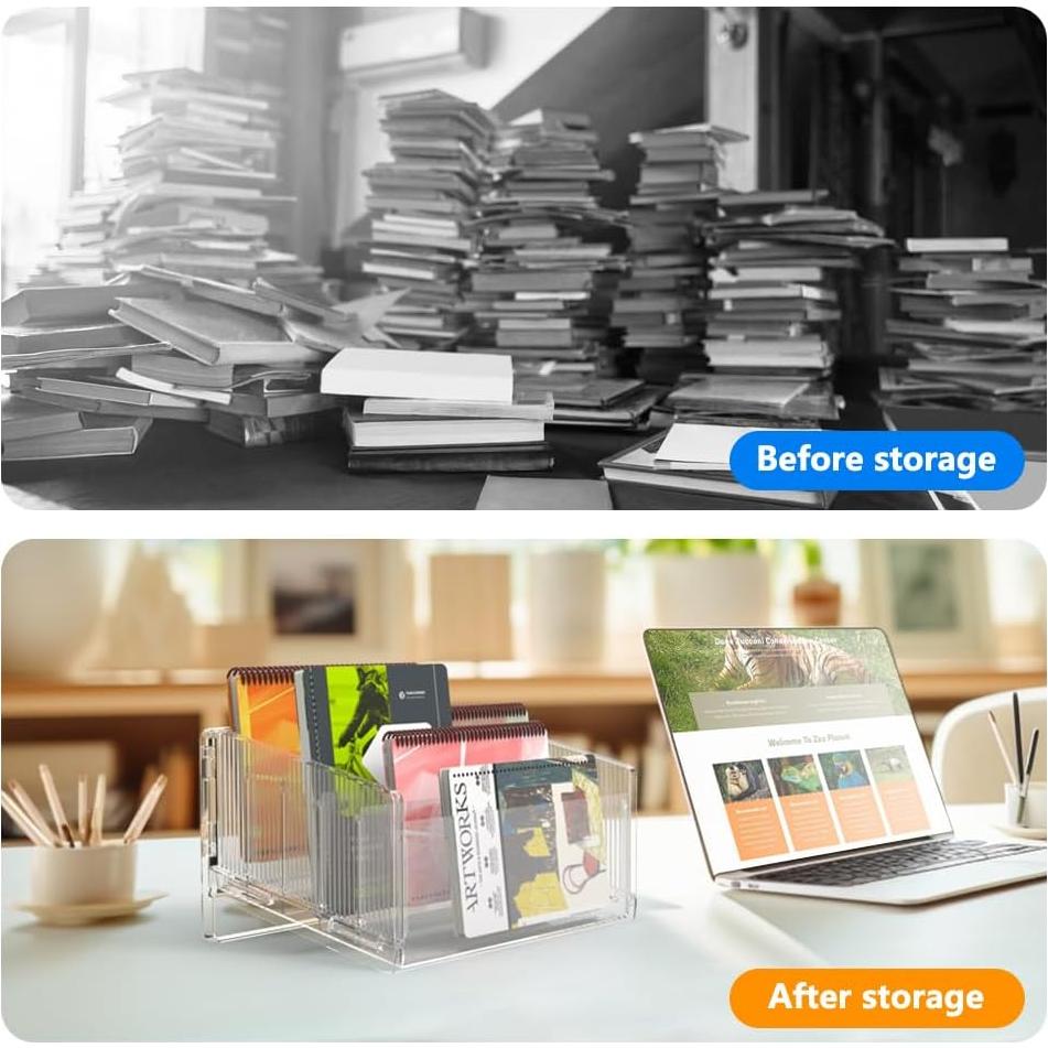 Organizador de Archivos Cuukie Acrílico 5 Secciones 1.89 kg