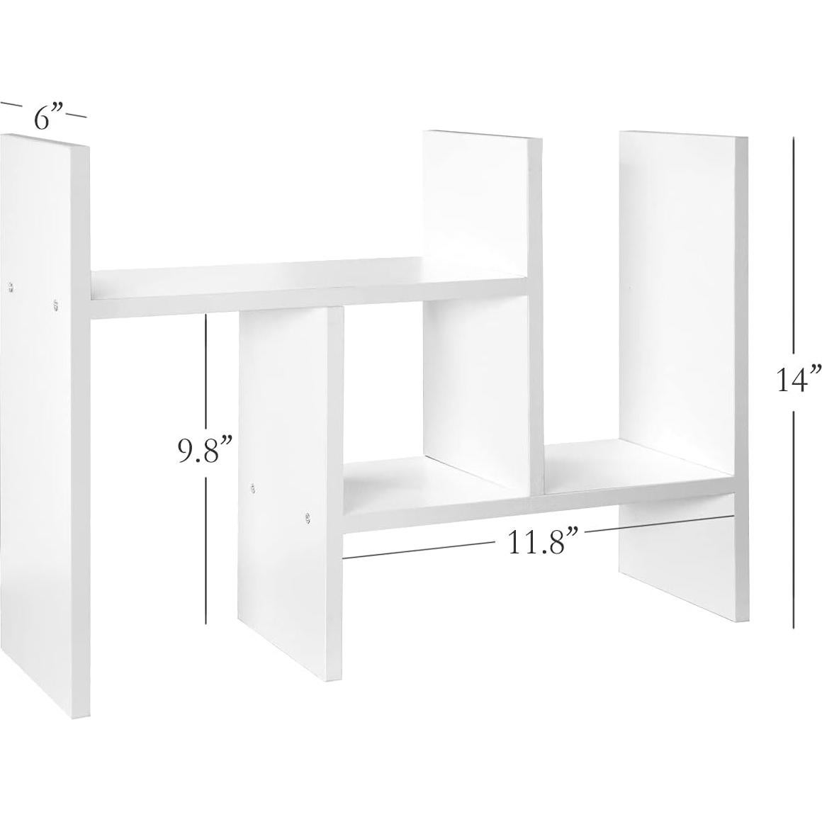 Organizador de Escritorio J.M.Deco Blanco Ajustable 2 Estantes