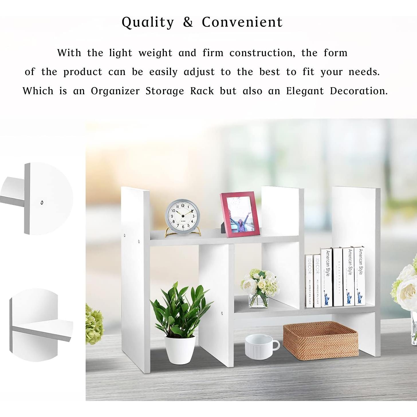 Organizador de Escritorio J.M.Deco Blanco Ajustable 2 Estantes