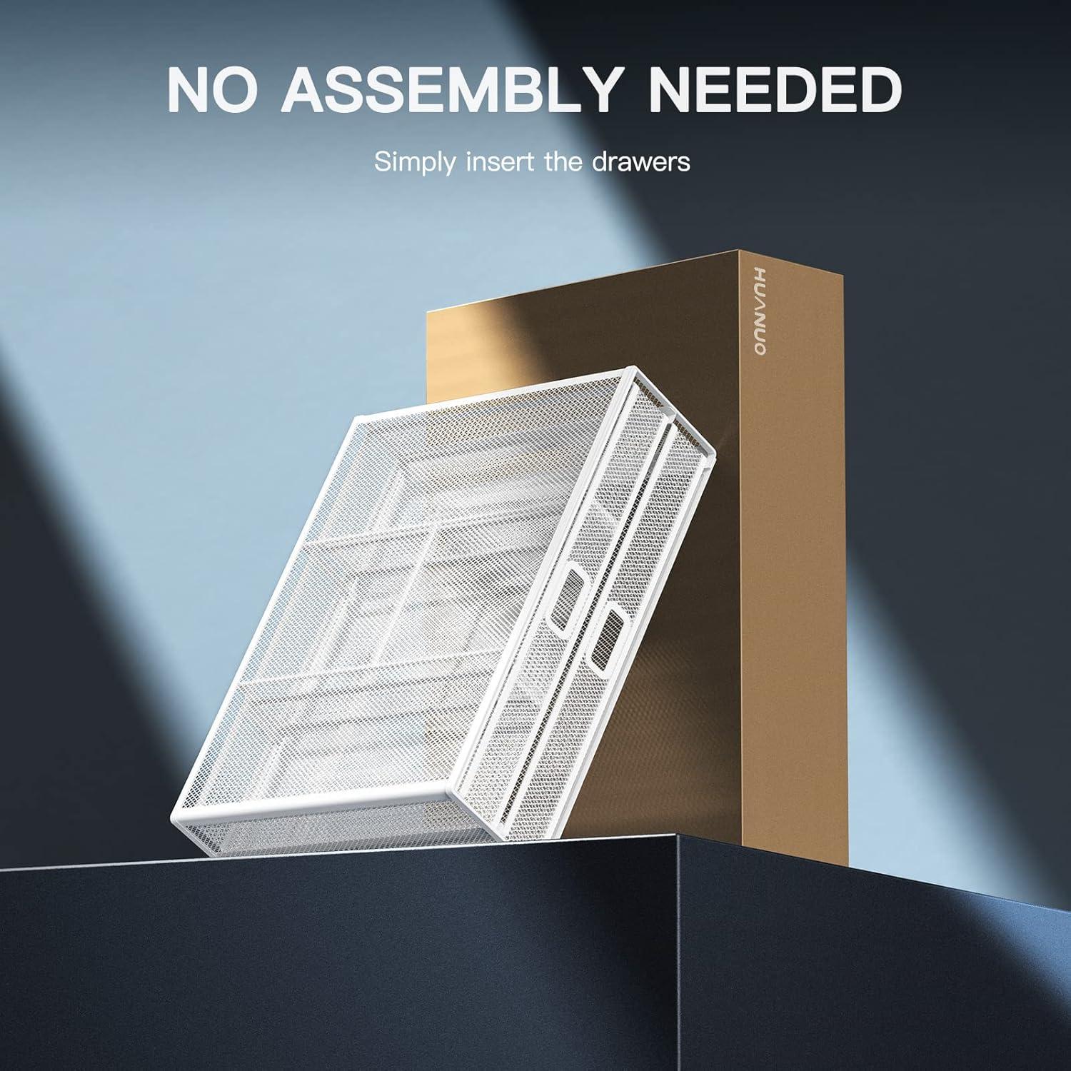 Soporte para Monitor Ergonómico HUANUO con Cajón Blanco