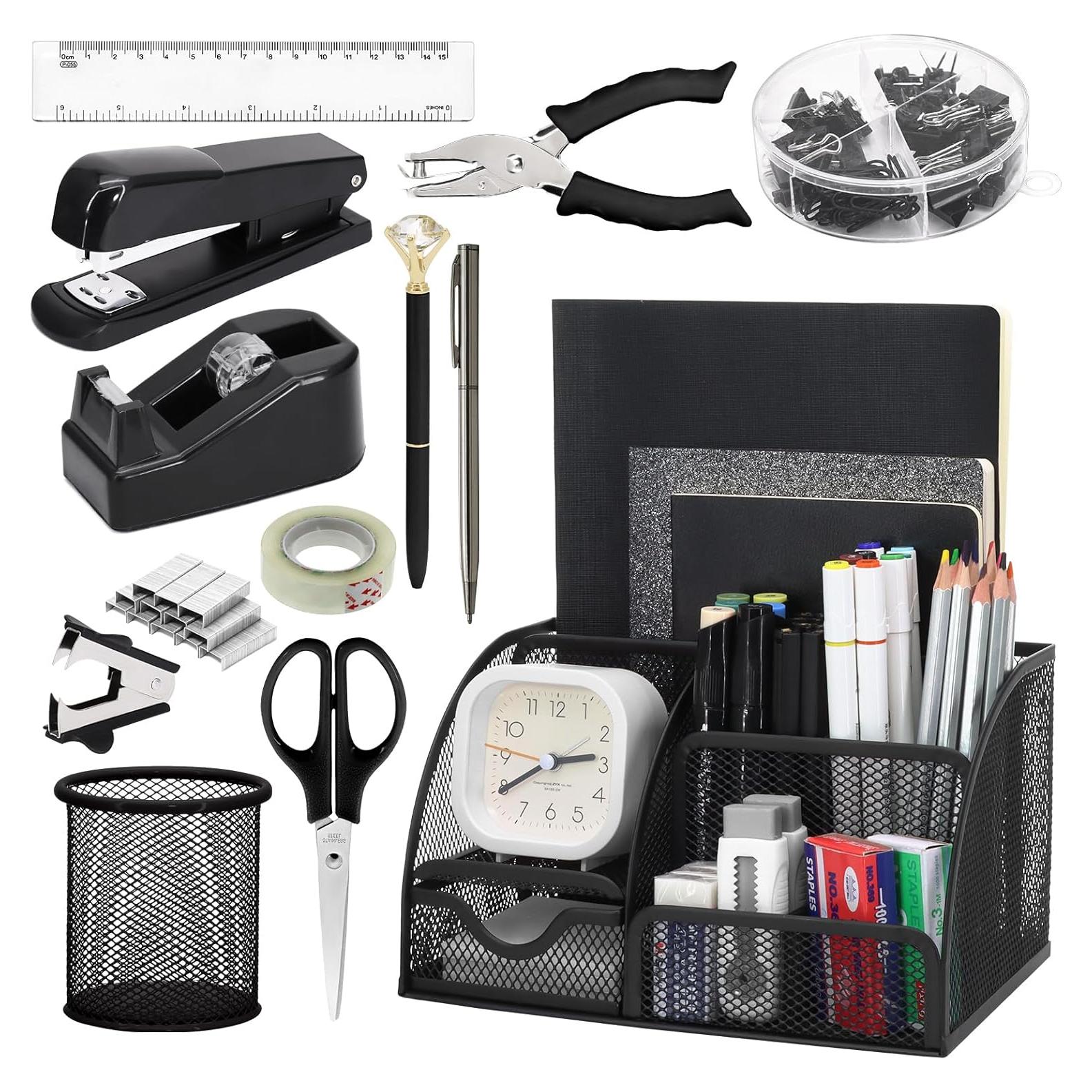 Set de Organizador de Escritorio 13 en 1 SYMDROMIA Negro