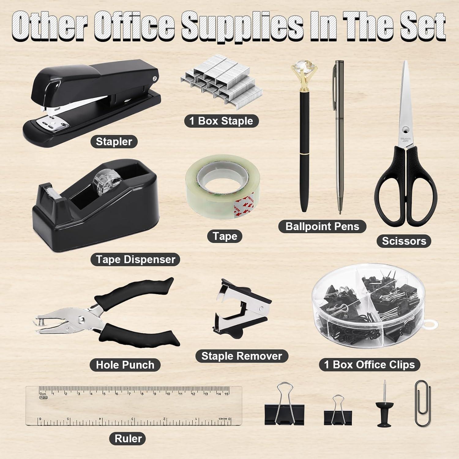 Set de Organizador de Escritorio 13 en 1 SYMDROMIA Negro