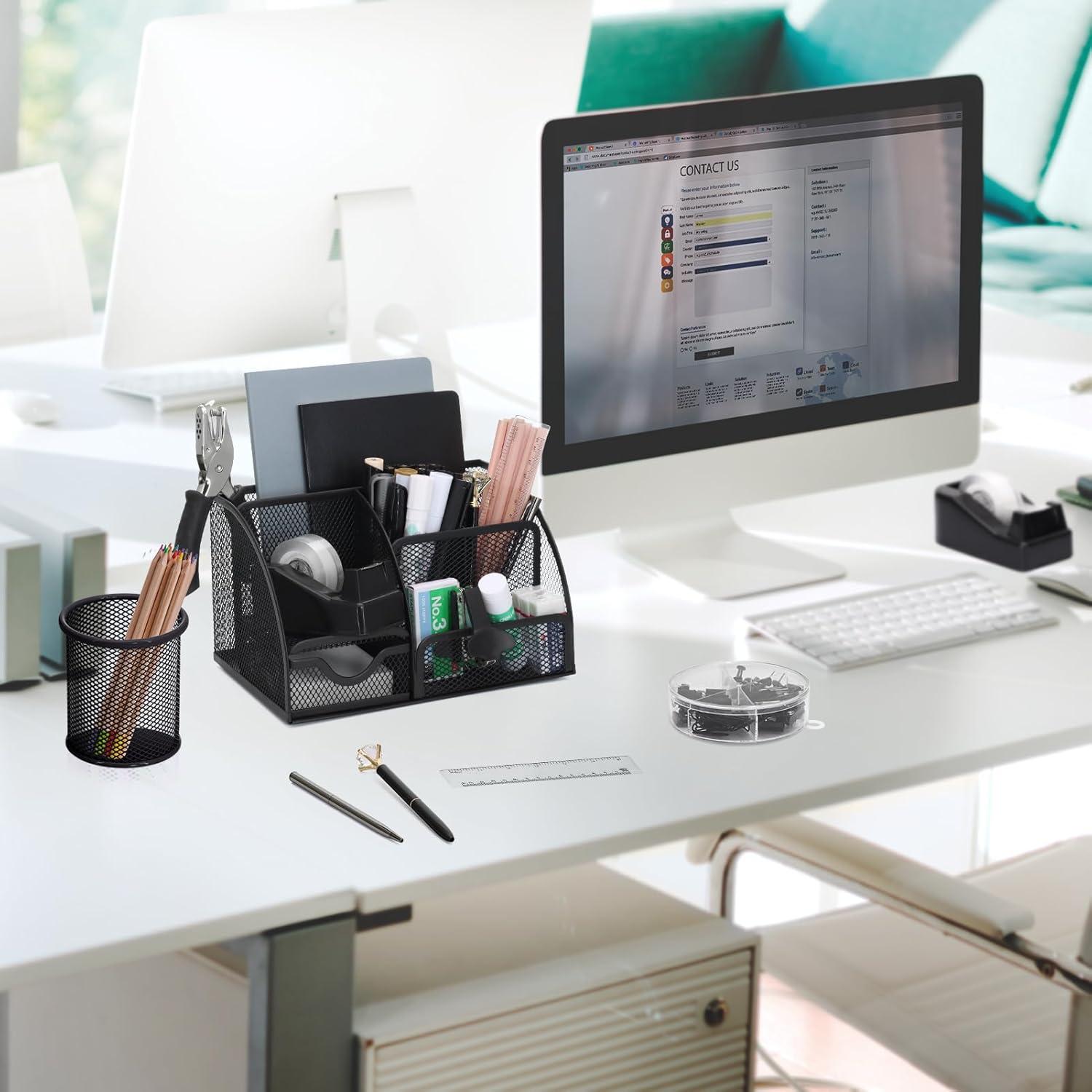 Set de Organizador de Escritorio 13 en 1 SYMDROMIA Negro