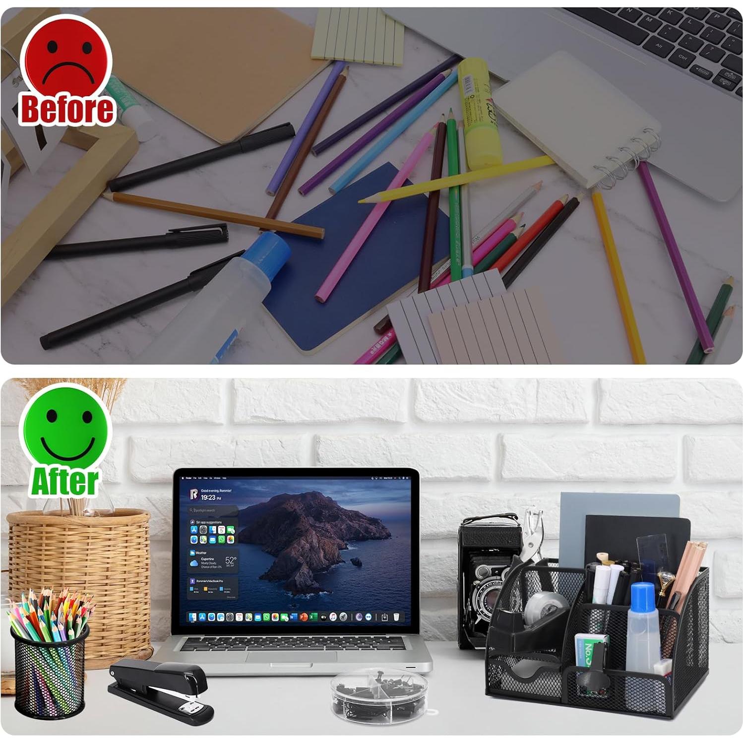 Set de Organizador de Escritorio 13 en 1 SYMDROMIA Negro