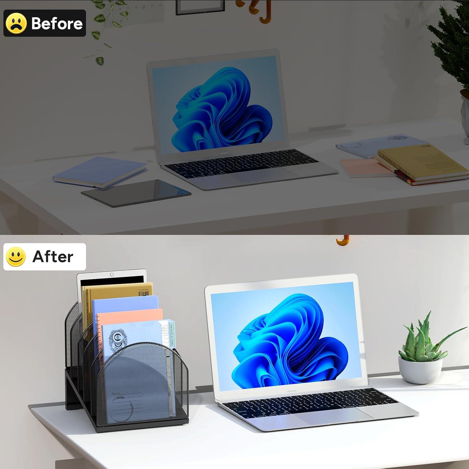 Organizador de Archivos de Escritorio OUTIOE 5 Secciones Negro