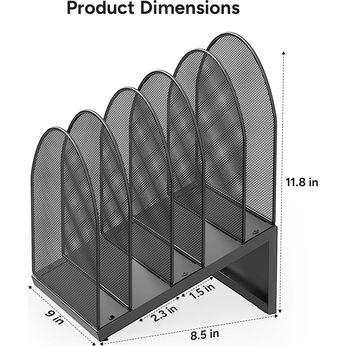 Organizador de Archivos de Escritorio OUTIOE 5 Secciones Negro