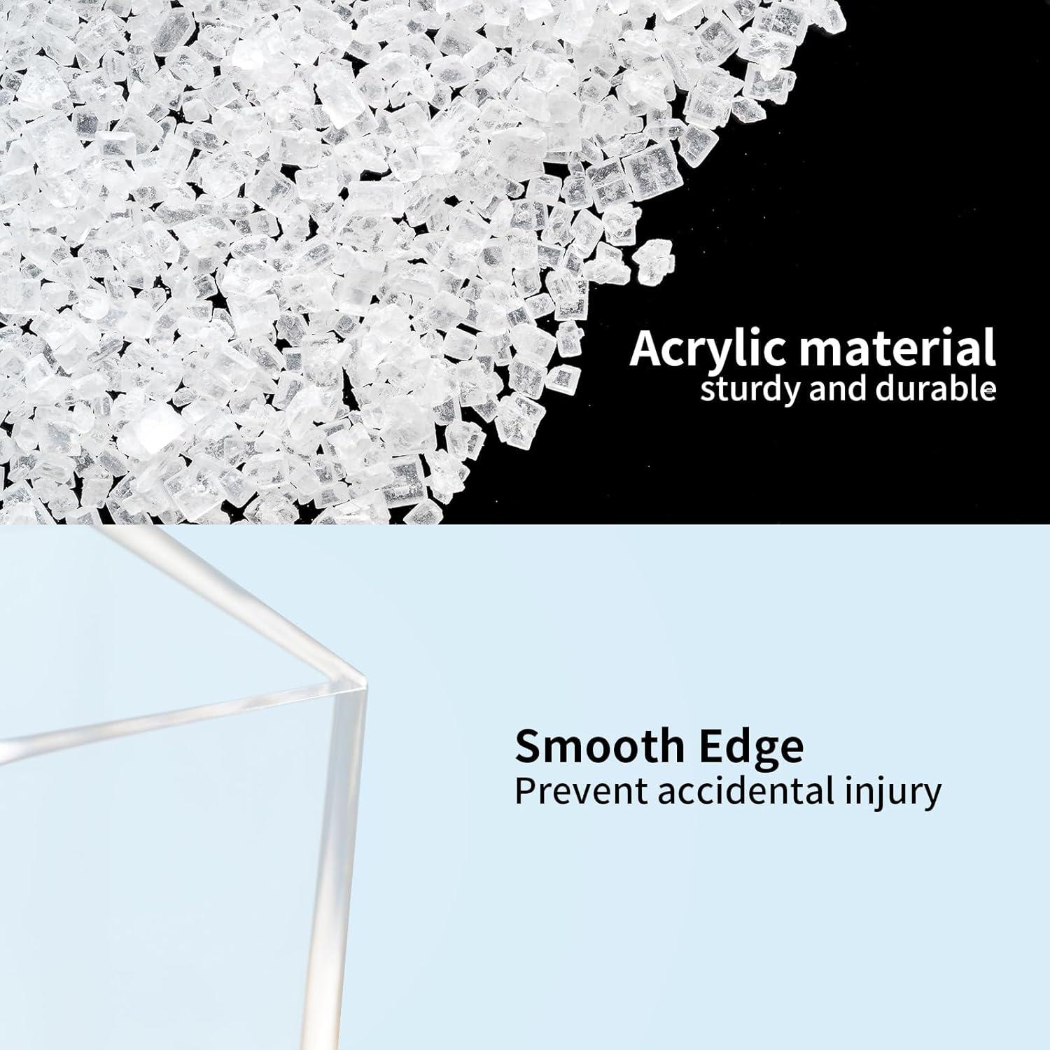 Soporte de bolígrafos acrílico HSYMQ transparente 3 compartimentos