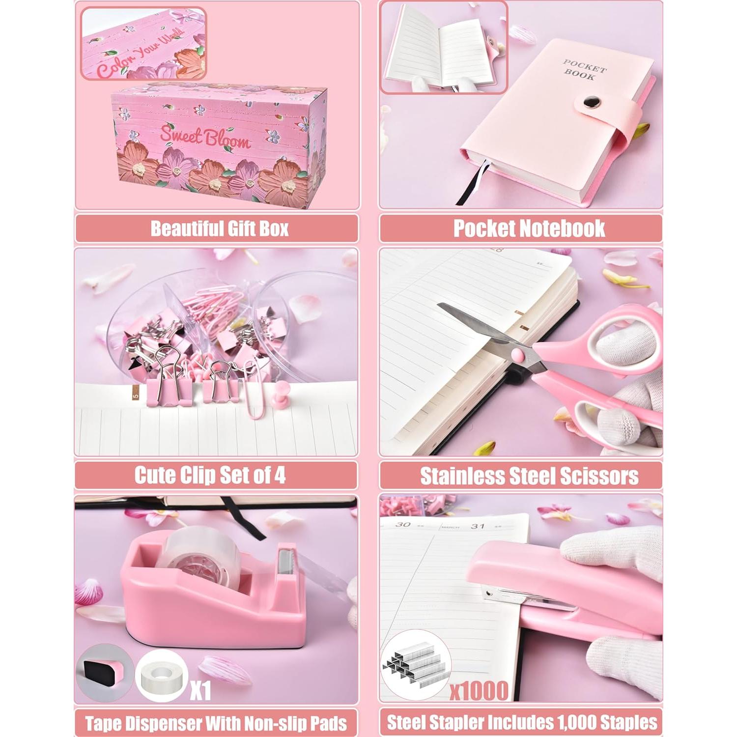 Organizador de Escritorio Rosa LXEVIHK con Soporte Rotatorio 360°