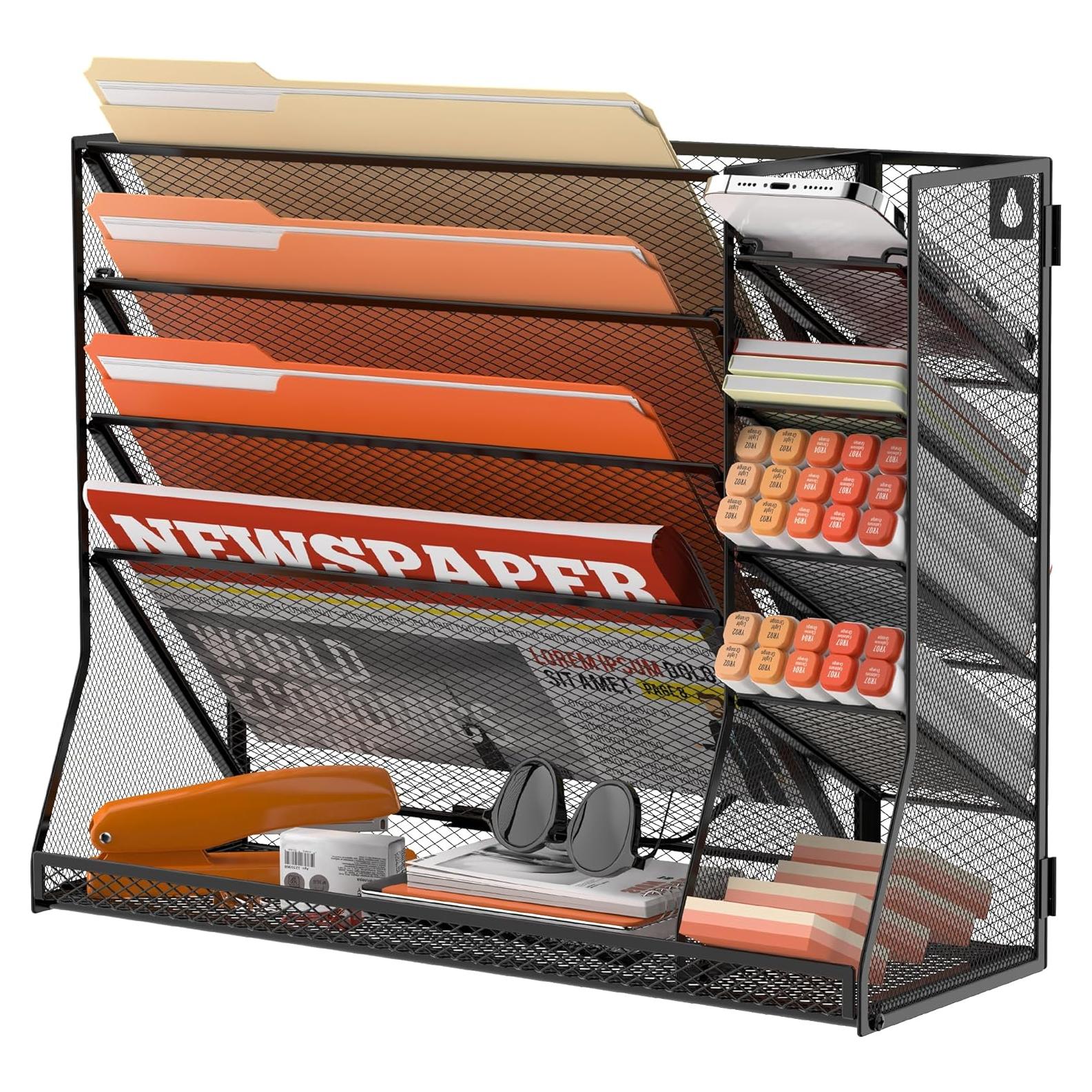 Organizador de Pared SUPEASY 5 Niveles Metal Negro 40.6x33cm