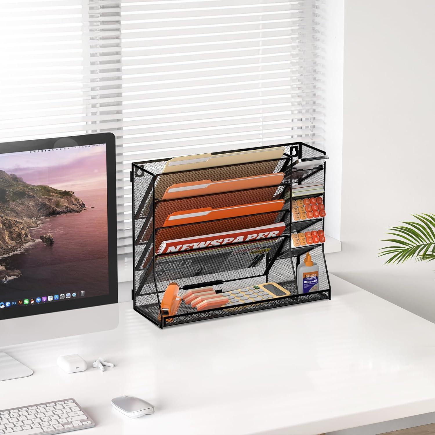 Organizador de Pared SUPEASY 5 Niveles Metal Negro 40.6x33cm