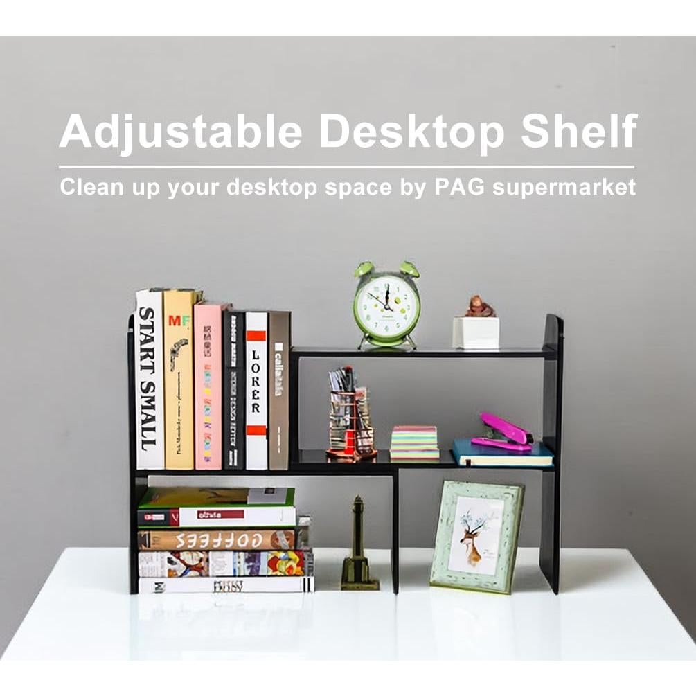 Estante de Escritorio Ajustable PAG Negro 81x42 cm