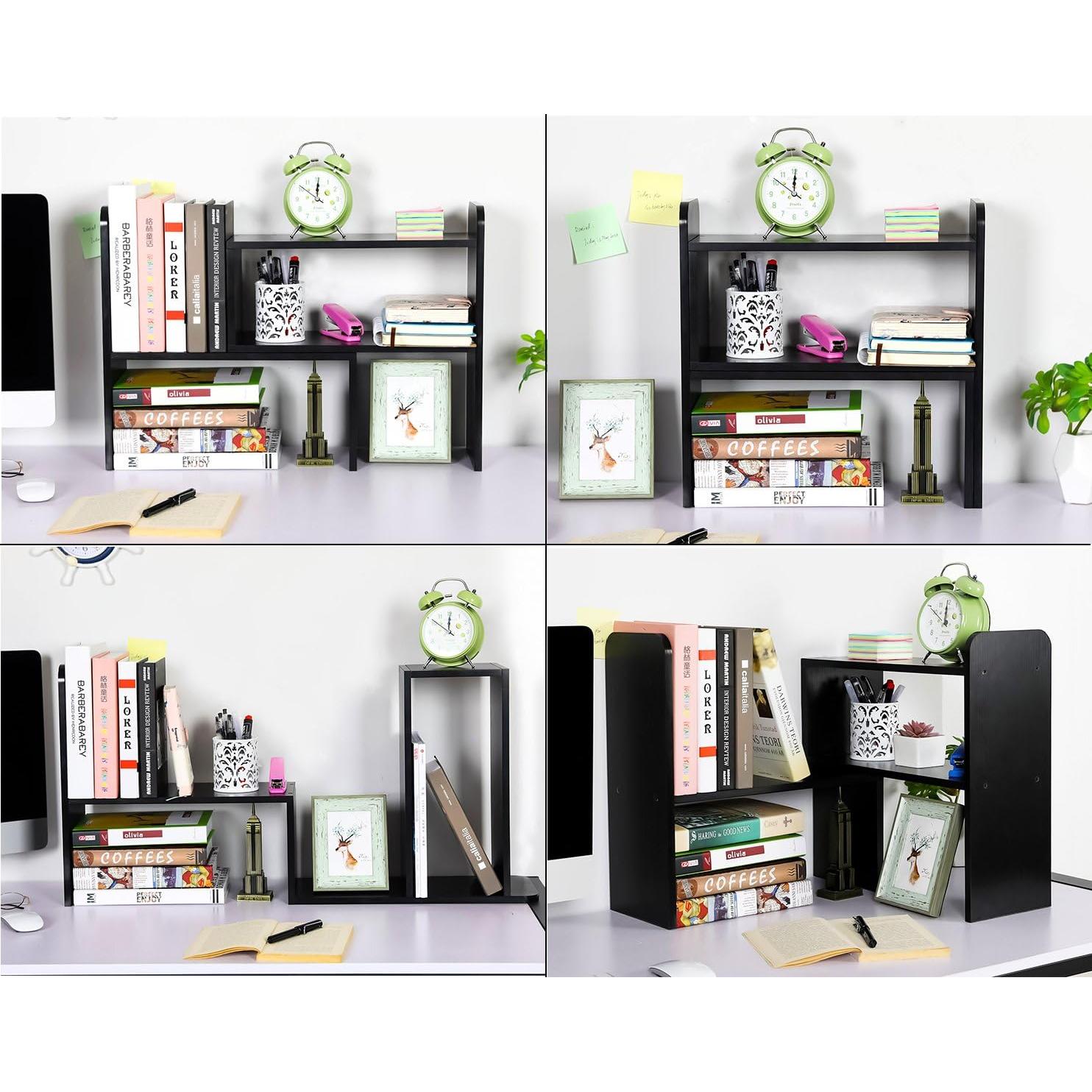 Estante de Escritorio Ajustable PAG Negro 81x42 cm