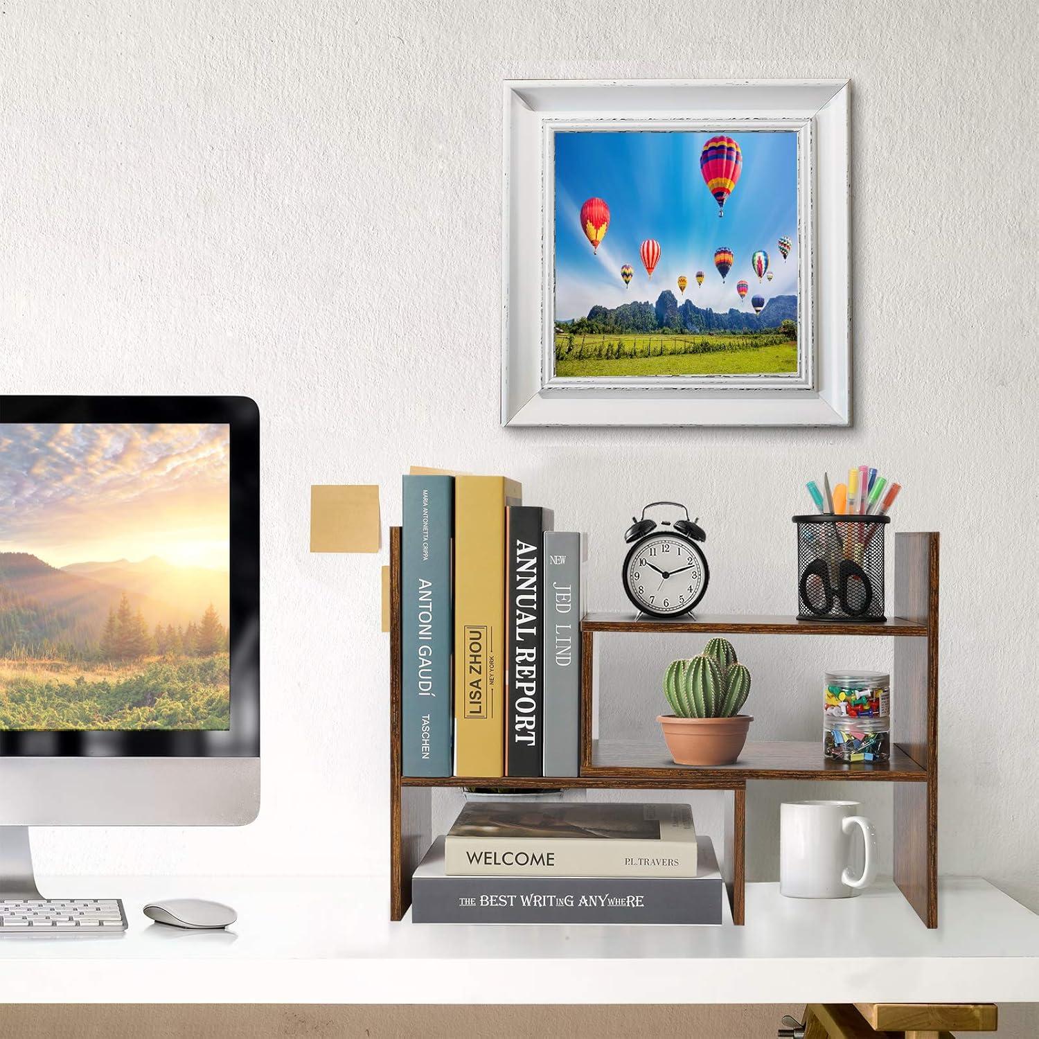 Estante Expandible de Madera Sorfity para Oficina 29.7-63 cm