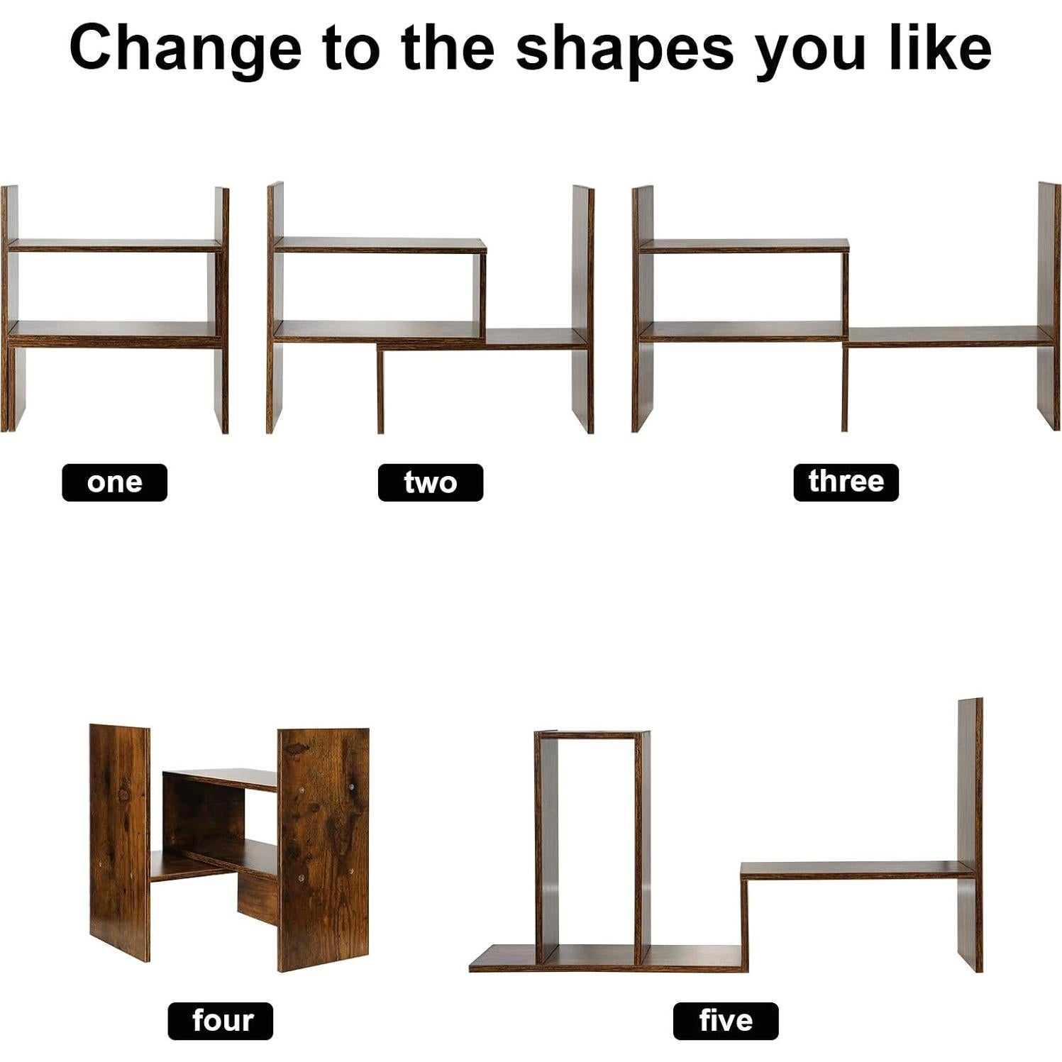 Estante Expandible de Madera Sorfity para Oficina 29.7-63 cm