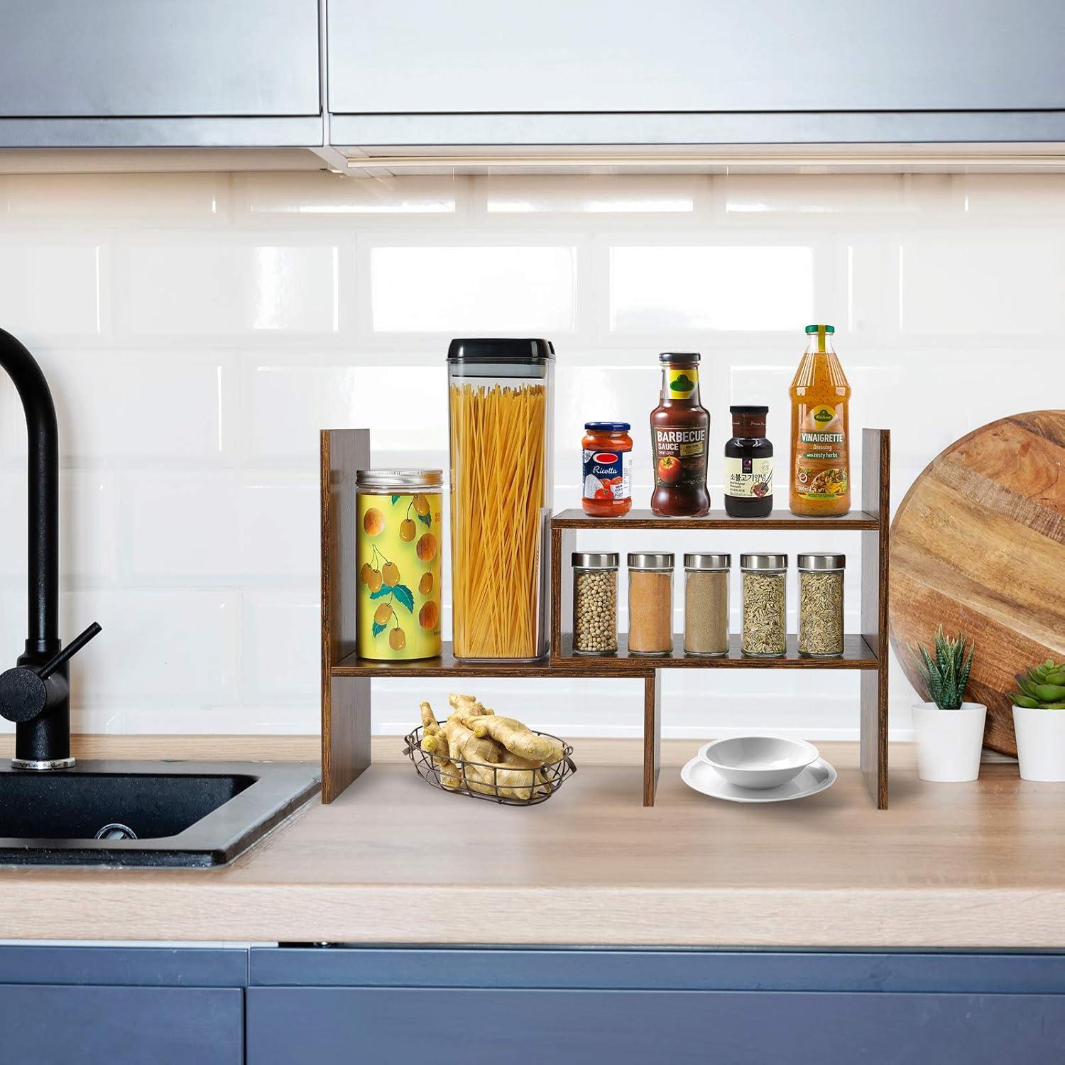 Estante Expandible de Madera Sorfity para Oficina 29.7-63 cm