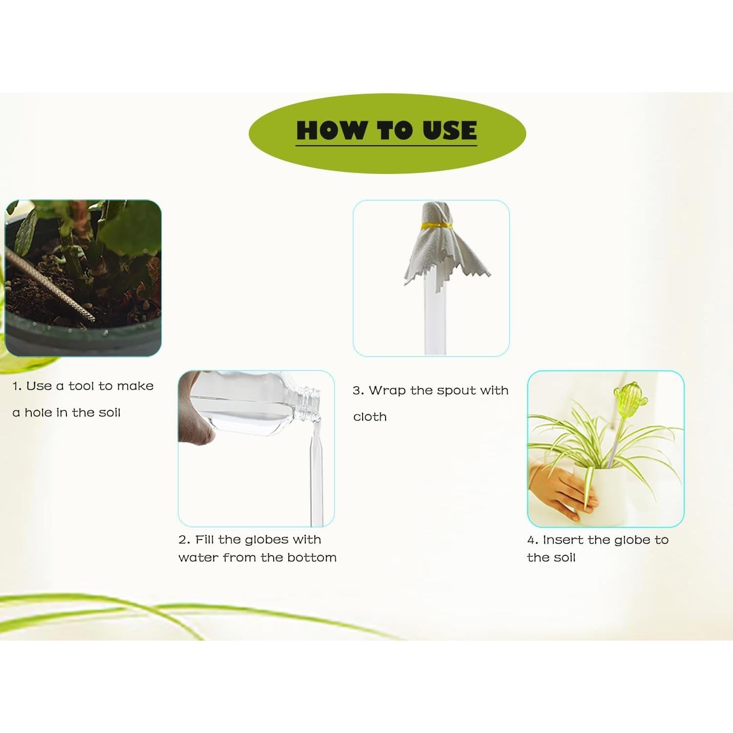 Esferas de Riego Automático Ahhute Cactus - Paquete de 3