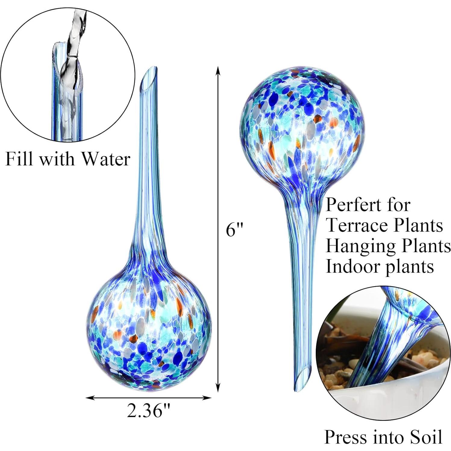 Fasmov Bombillas de Riego Automático 6 Piezas Vidrio 6 cm