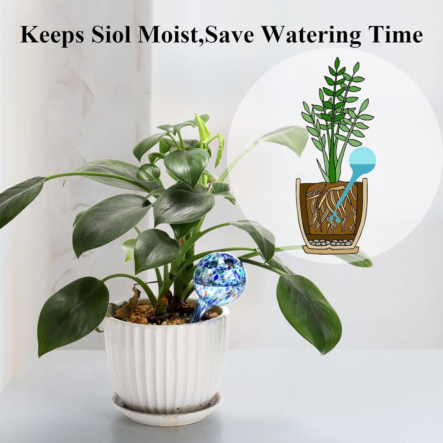 Fasmov Bombillas de Riego Automático 6 Piezas Vidrio 6 cm