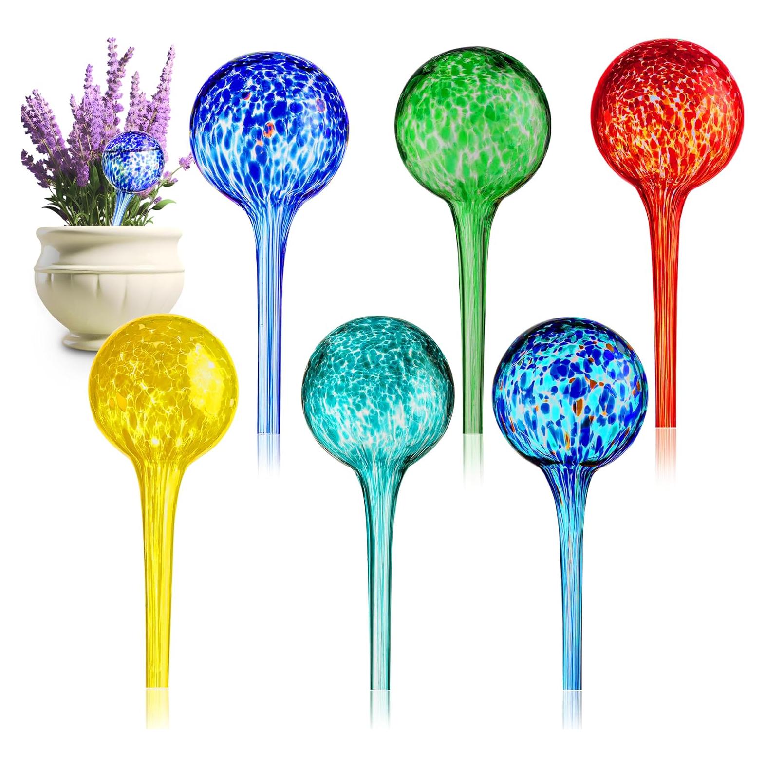 Esferas de Riego de Vidrio Soilagua - 6 Bulbos Multicolores 14.2cm