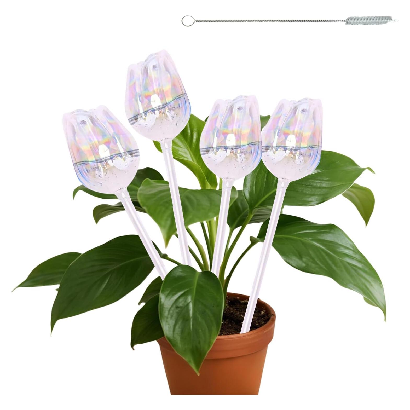 Esferas de Riego Automático Tulip ZenQeek - 4 Pcs Vidrio