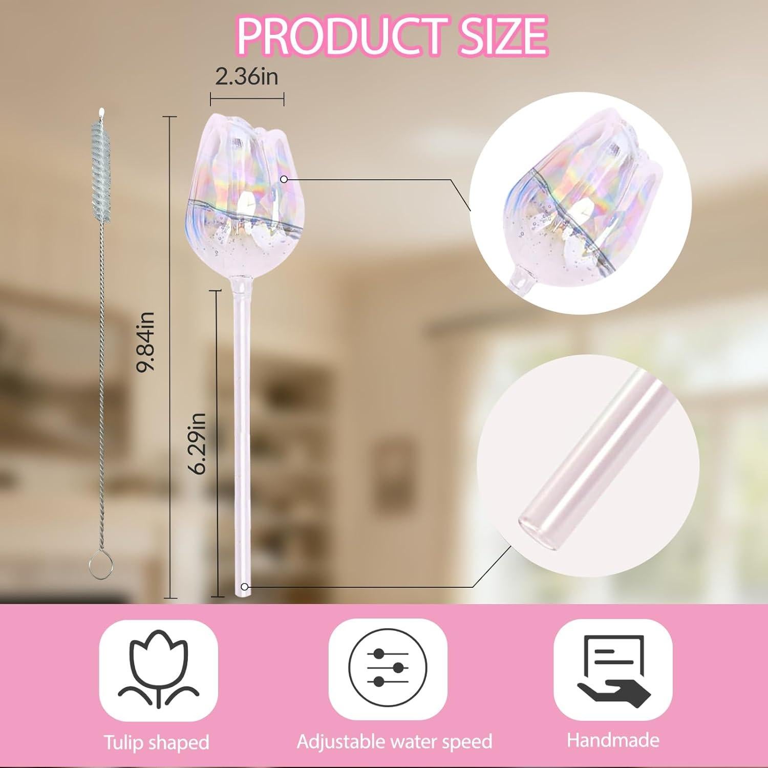 Esferas de Riego Automático Tulip ZenQeek - 4 Pcs Vidrio