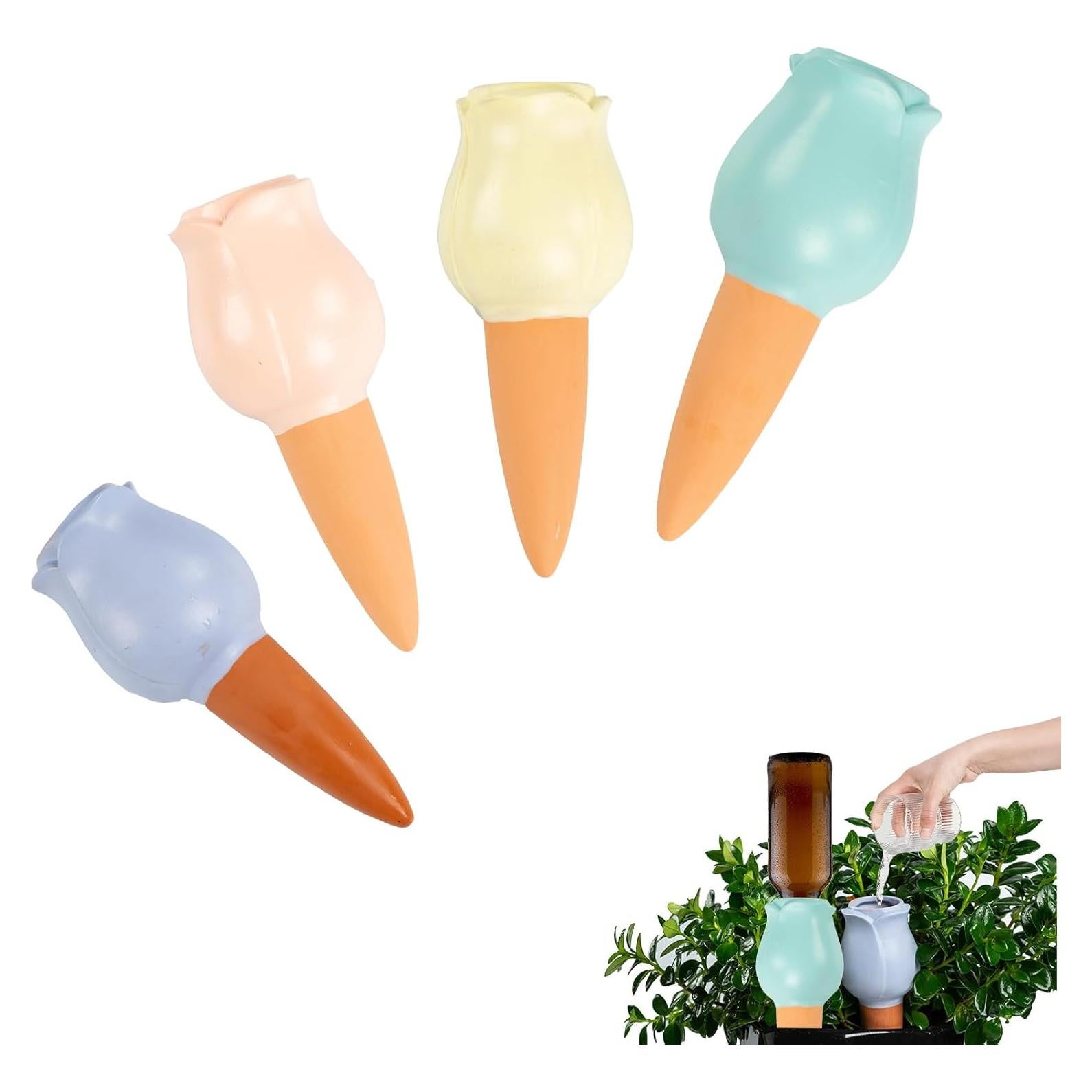 Paquete de 4 Picos de Riego Automático GIYOFUNLIF Terracota