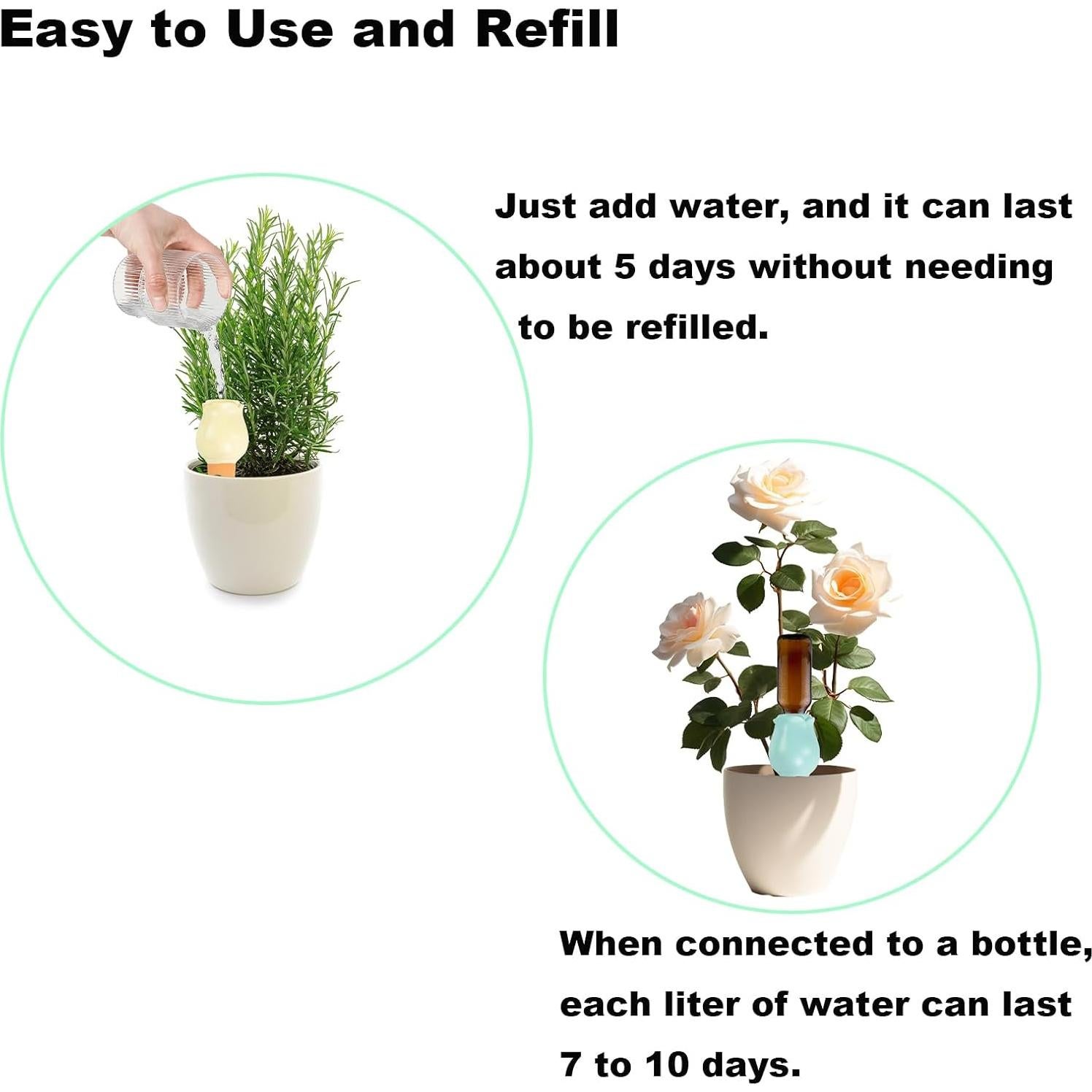 Paquete de 4 Picos de Riego Automático GIYOFUNLIF Terracota