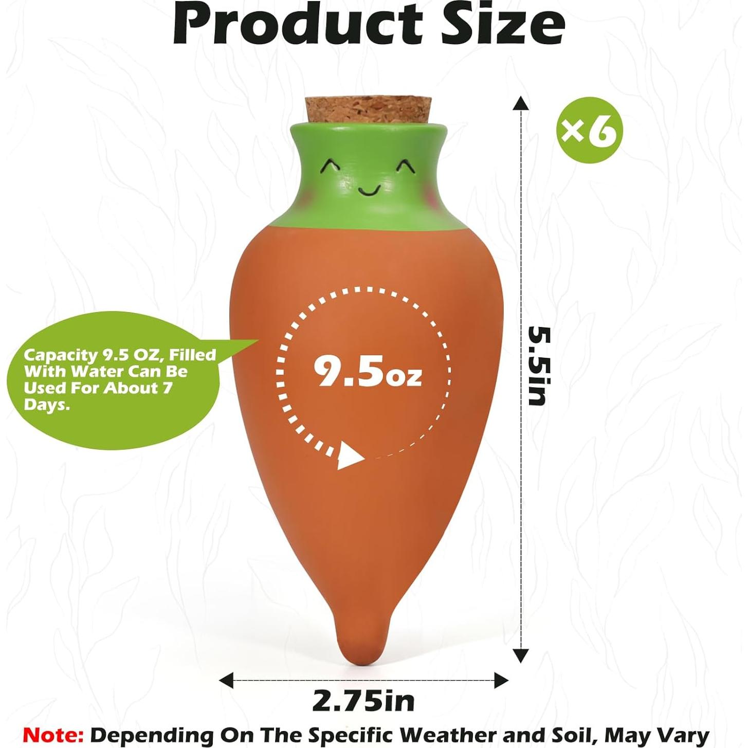Juego de 6 Esferas de Riego de Terracota VICAMB 0.28L