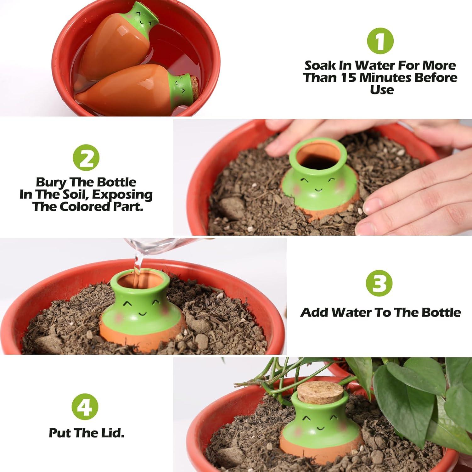 Juego de 6 Esferas de Riego de Terracota VICAMB 0.28L