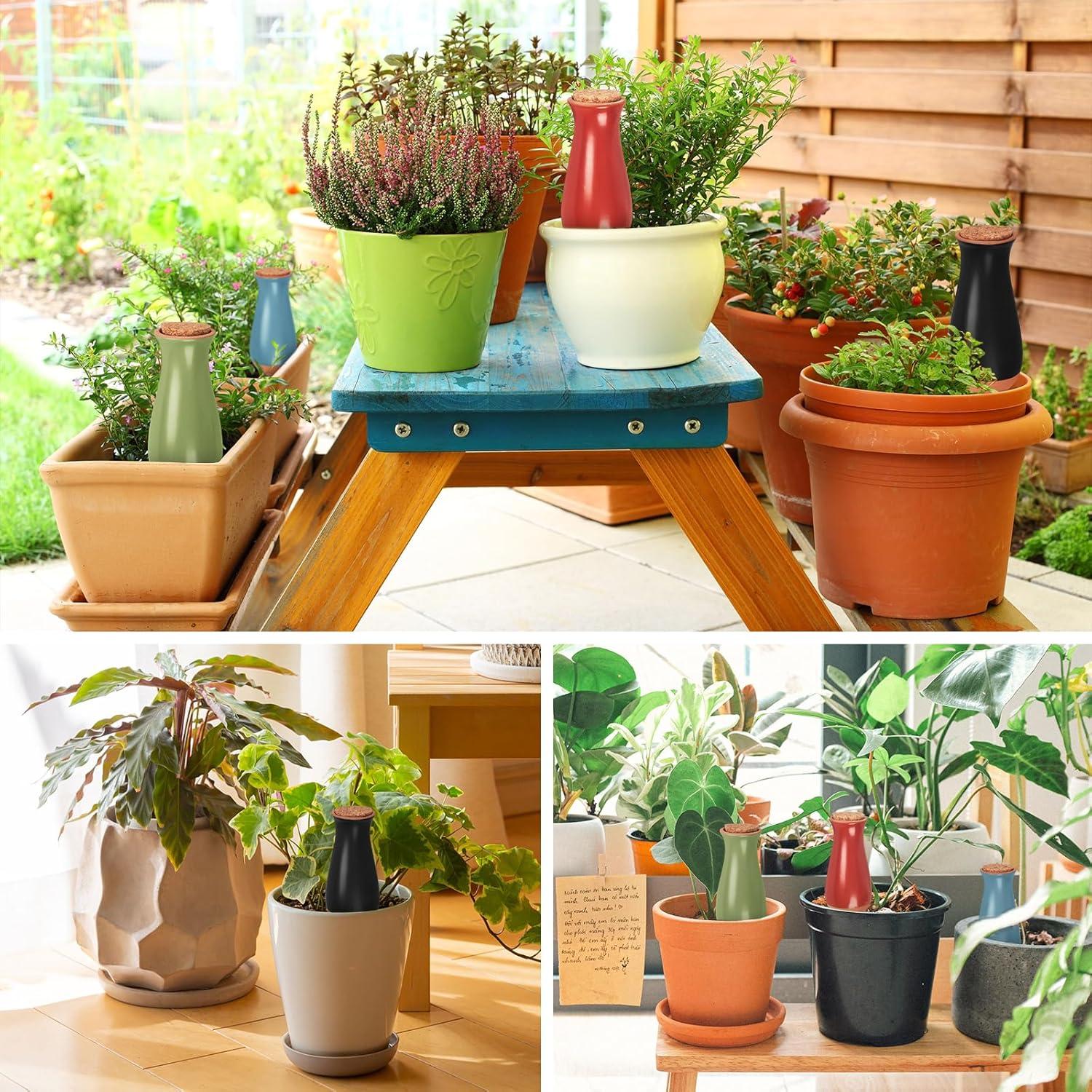 4 Estacas de Riego Automático Srapwati 350ml Arcilla Multicolor