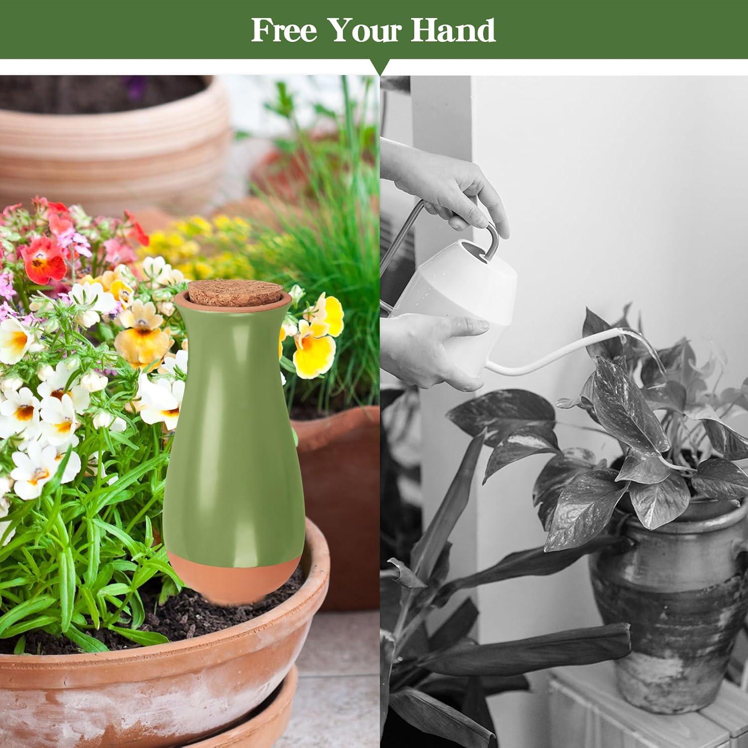 4 Estacas de Riego Automático Srapwati 350ml Arcilla Multicolor