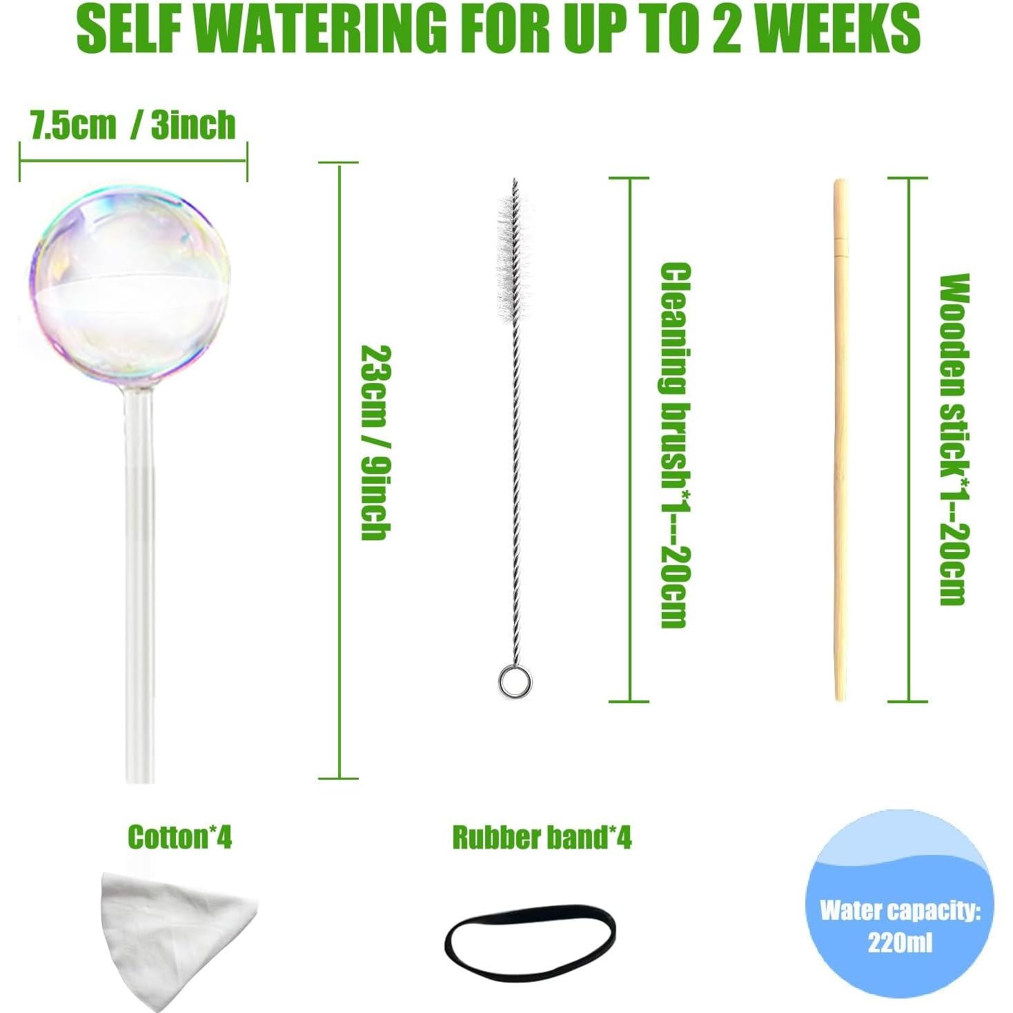 Esferas de Riego Automáticas de Vidrio Arcoíris Sourace 220ml