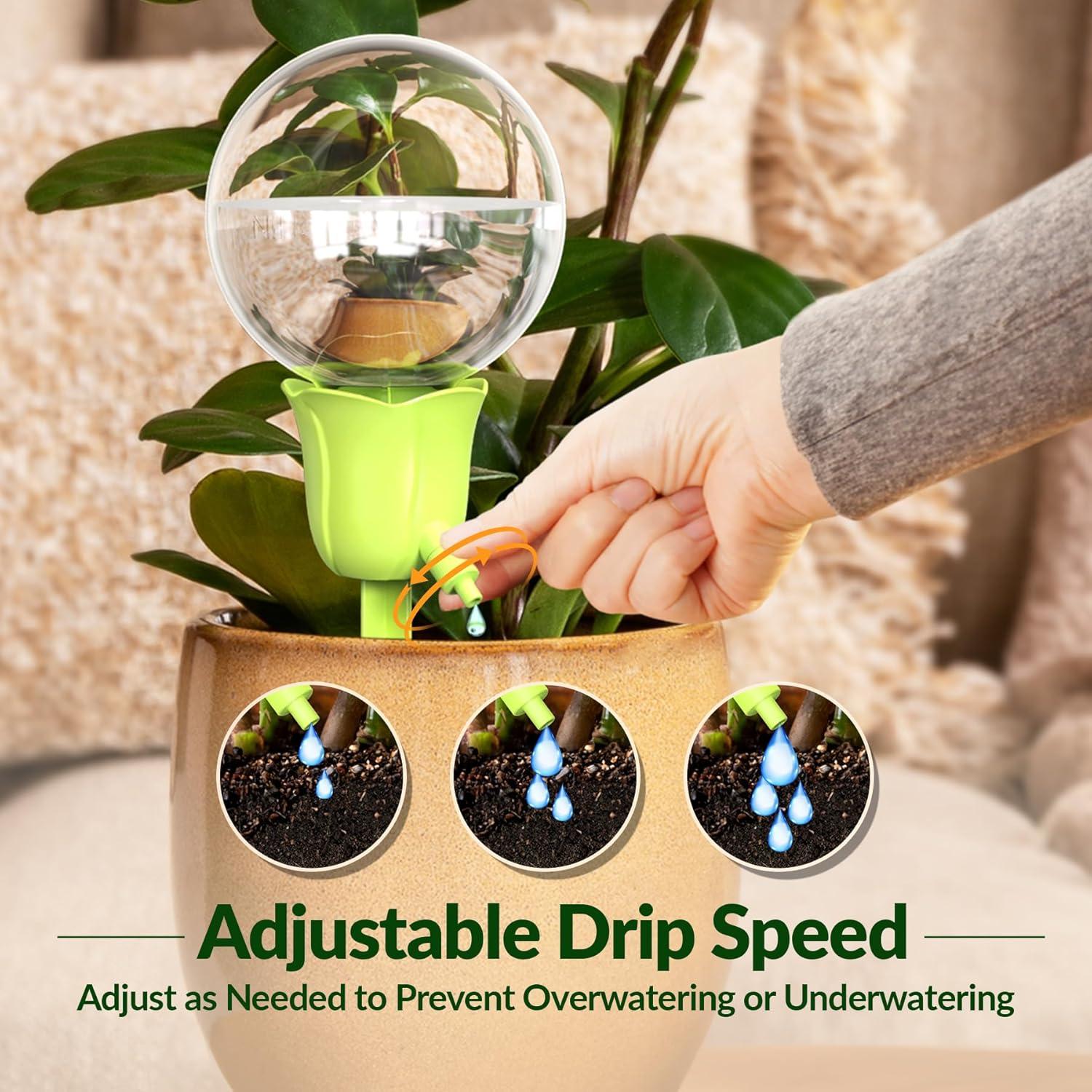 NiHome 2 Esferas de Autorriego Ajustables para Plantas