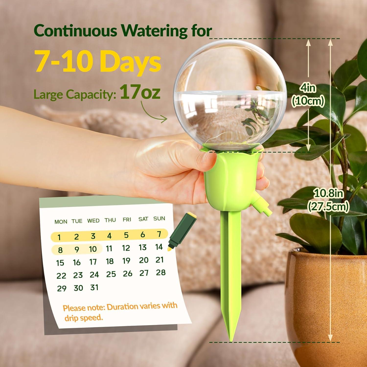 NiHome 2 Esferas de Autorriego Ajustables para Plantas